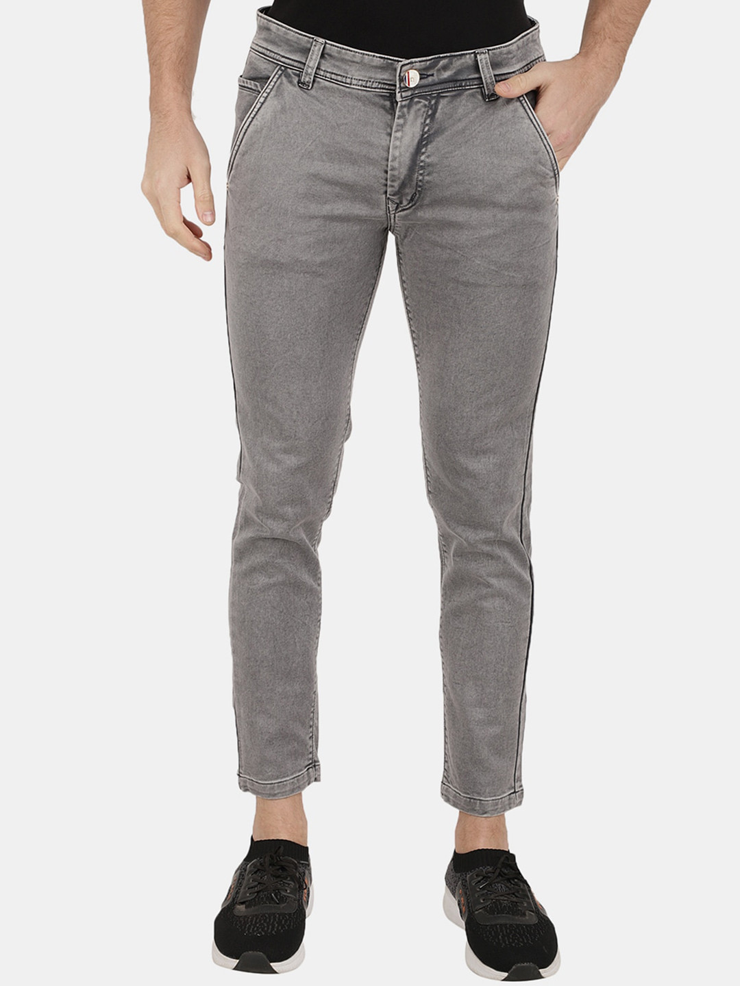 

V-Mart Men Cotton Classic Jeans, Grey