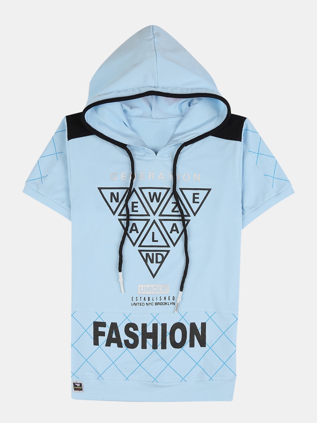 

V-Mart Boys Typography Printed Raw Cotton T-shirt, Blue