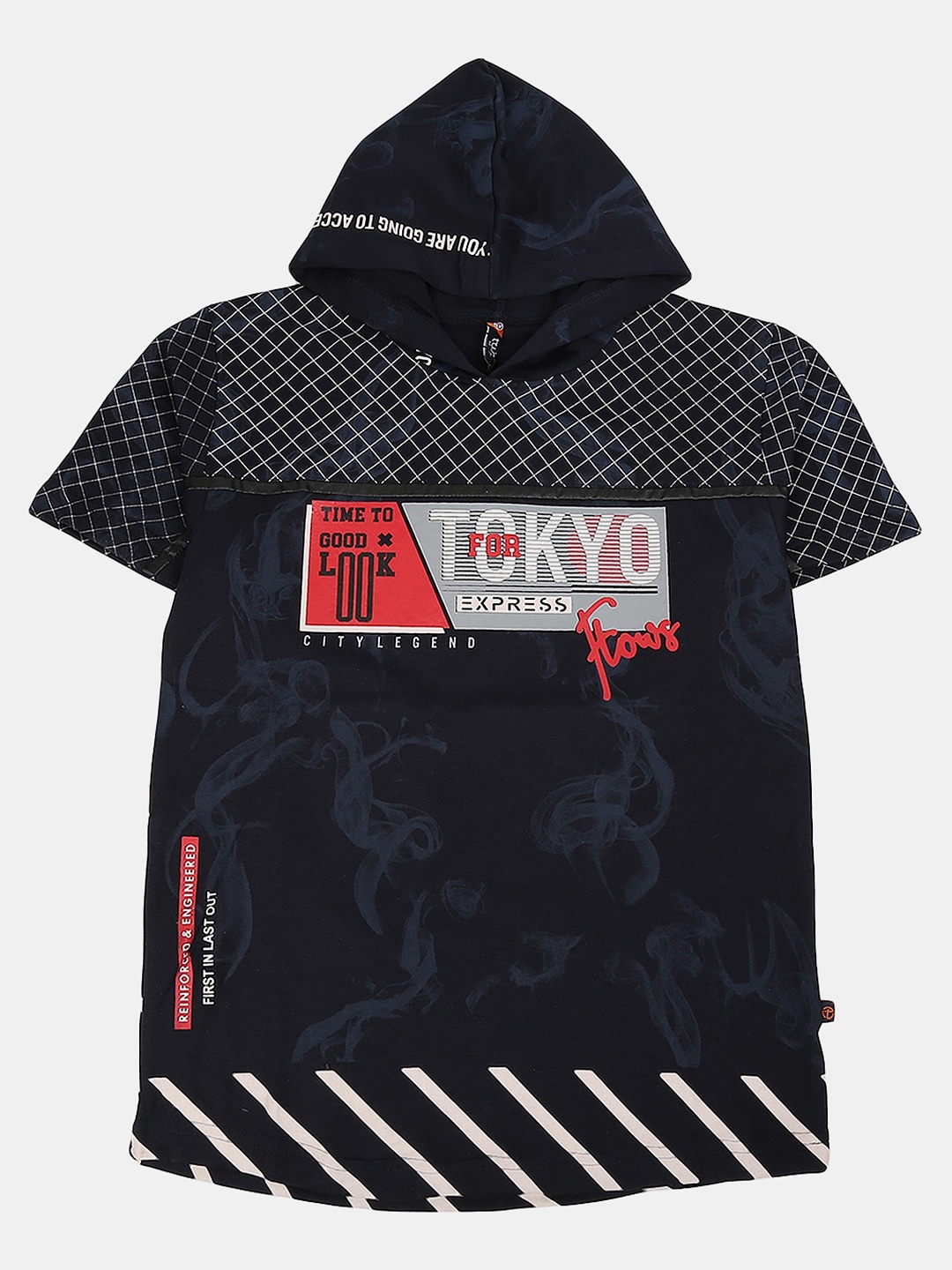 

V-Mart Boys Printed T-shirt, Navy blue