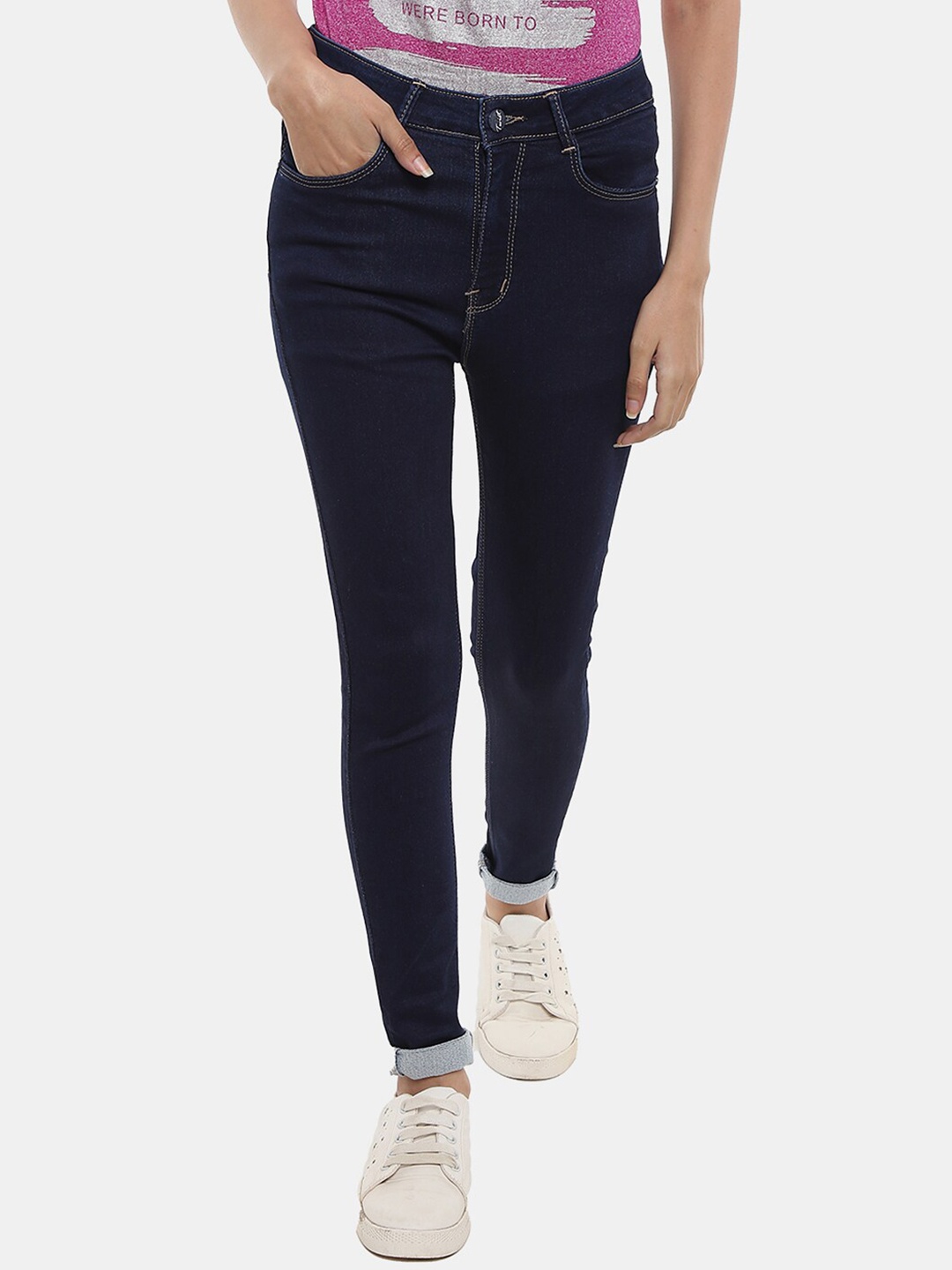 

V-Mart Women Cotton Classic Jeans, Blue