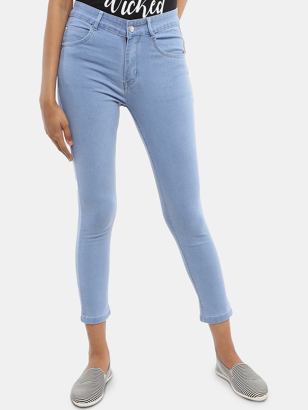 

V-Mart Women Cotton Classic Jeans, Blue