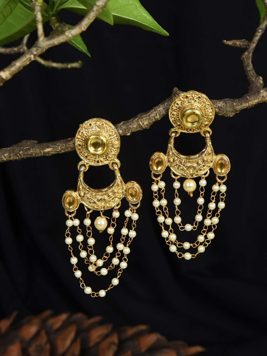 

HOUSE OF ARLI Gold-Plated Classic Drop Earrings