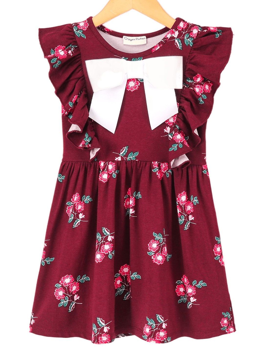 

CrayonFlakes Floral Dress, Maroon