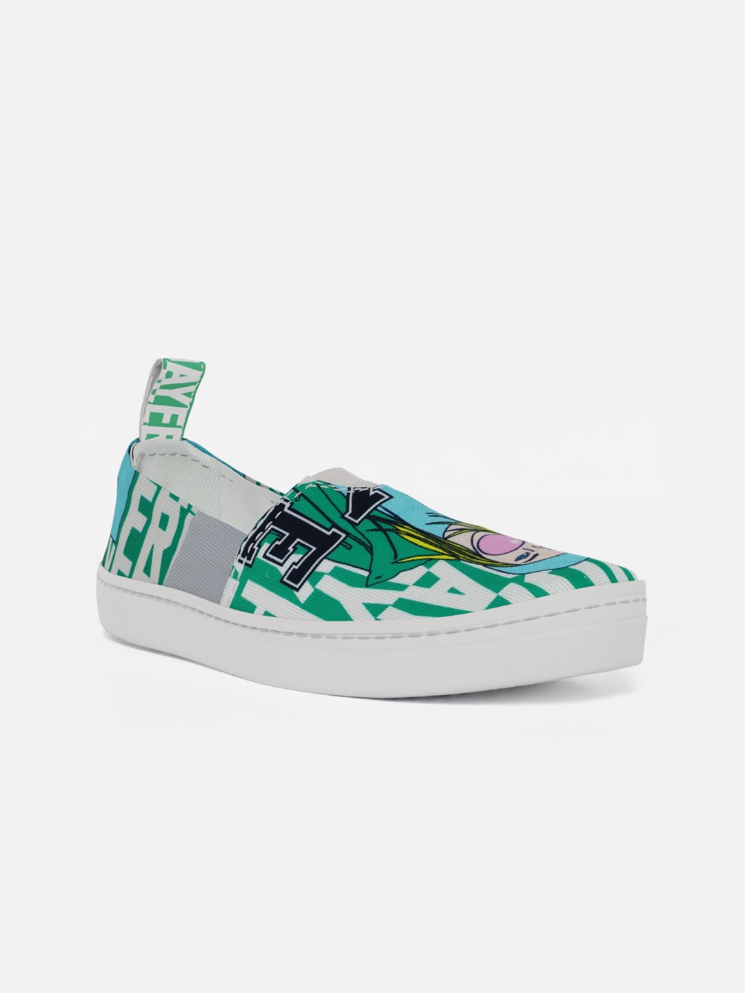

LOKAIT The Sneakers Company Women Printed Slip-On Sneakers, Green