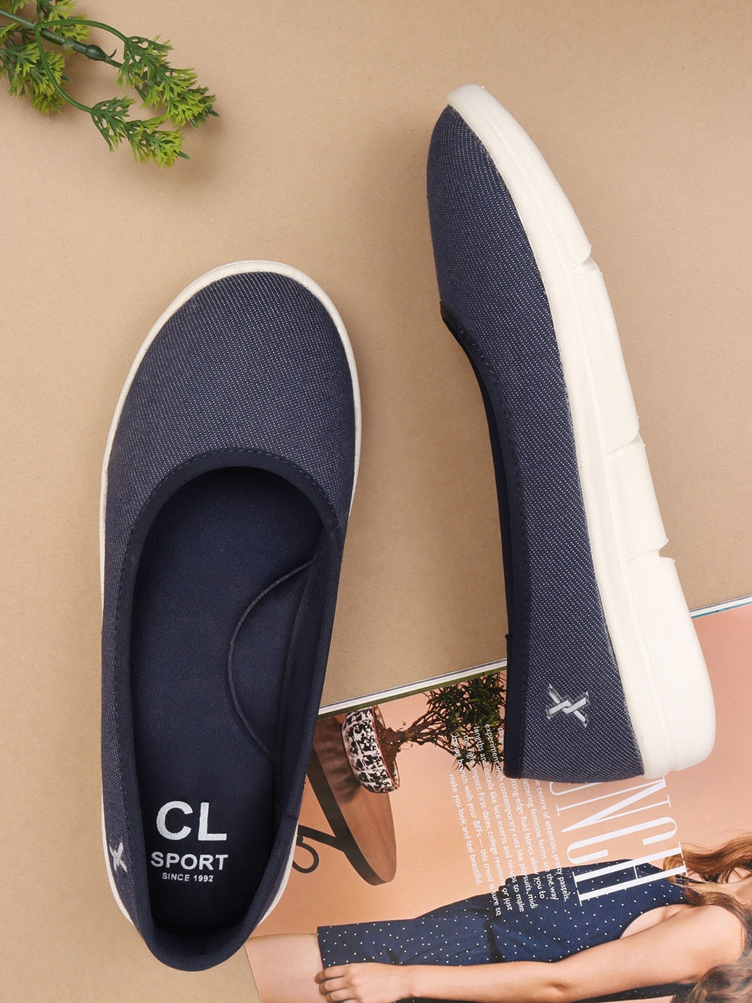 

Carlton London sports Women Slip-On Sneakers, Navy blue