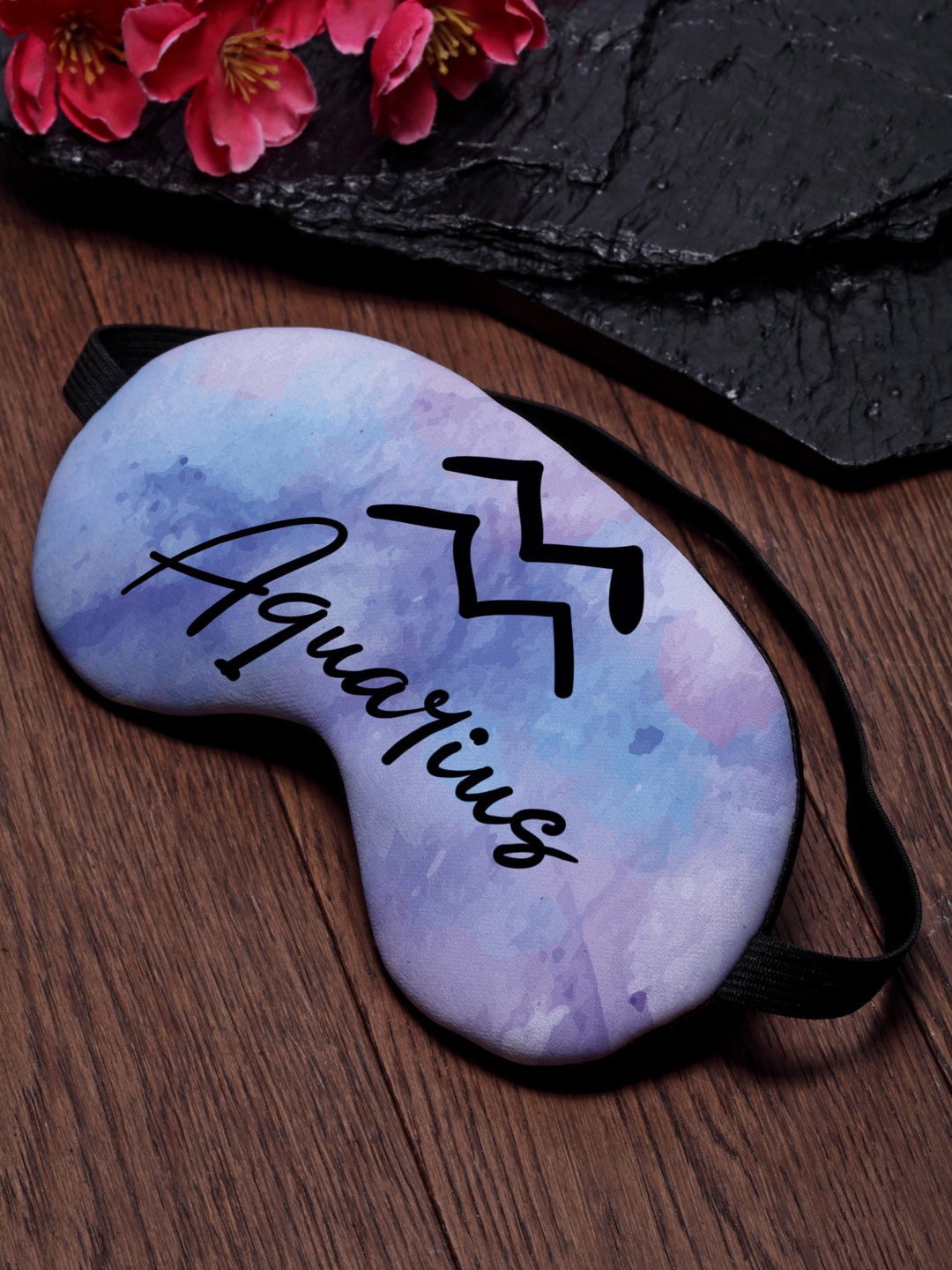 

Crazy Corner Cotton Printed Aquarius Zodiac Eye Mask, Lavender