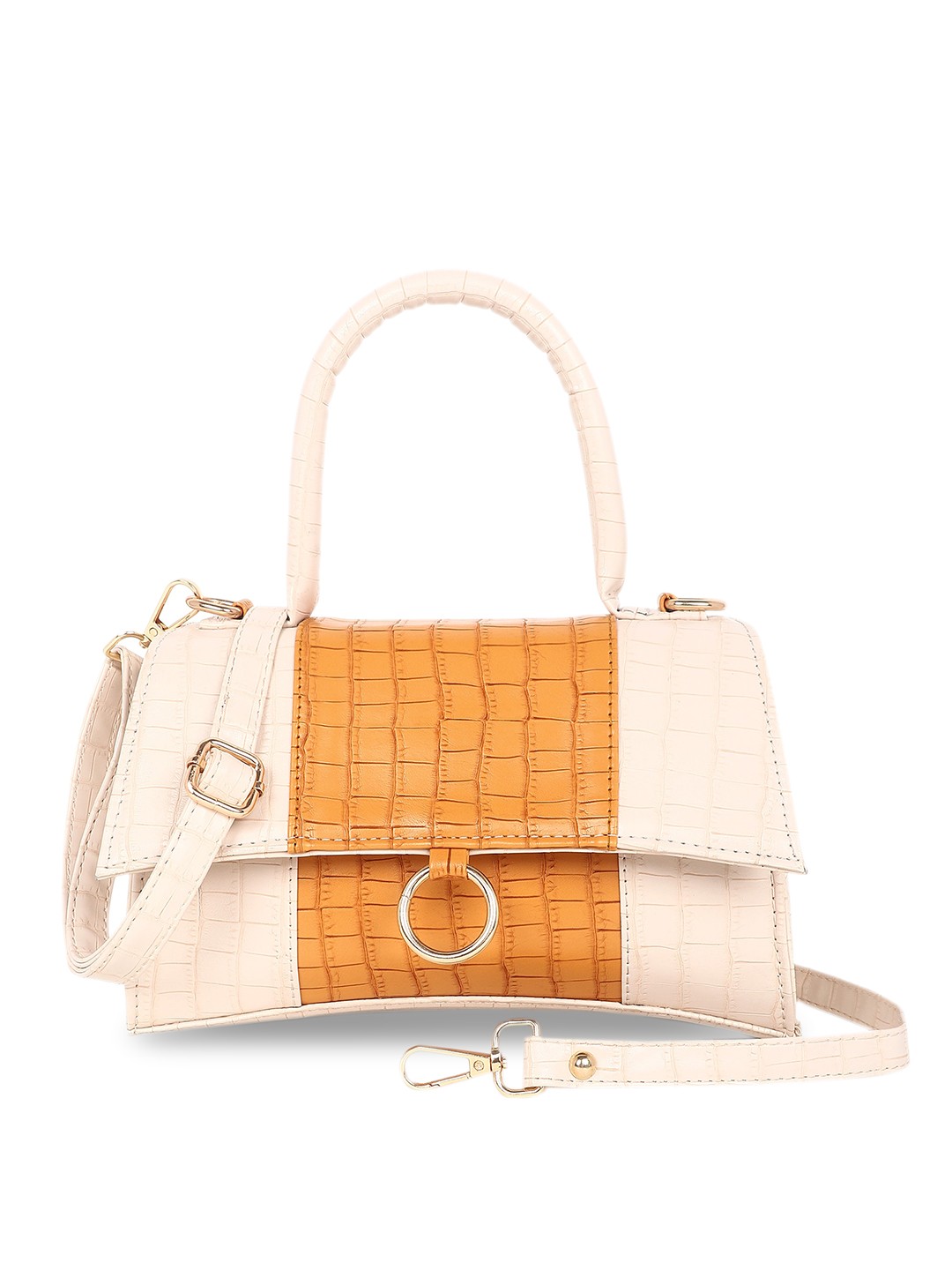 

Stropcarry PU Structured Handheld Bag with Quilted, Beige