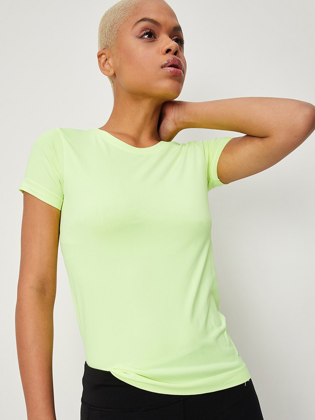 

max Women Round Neck T-shirt, Green