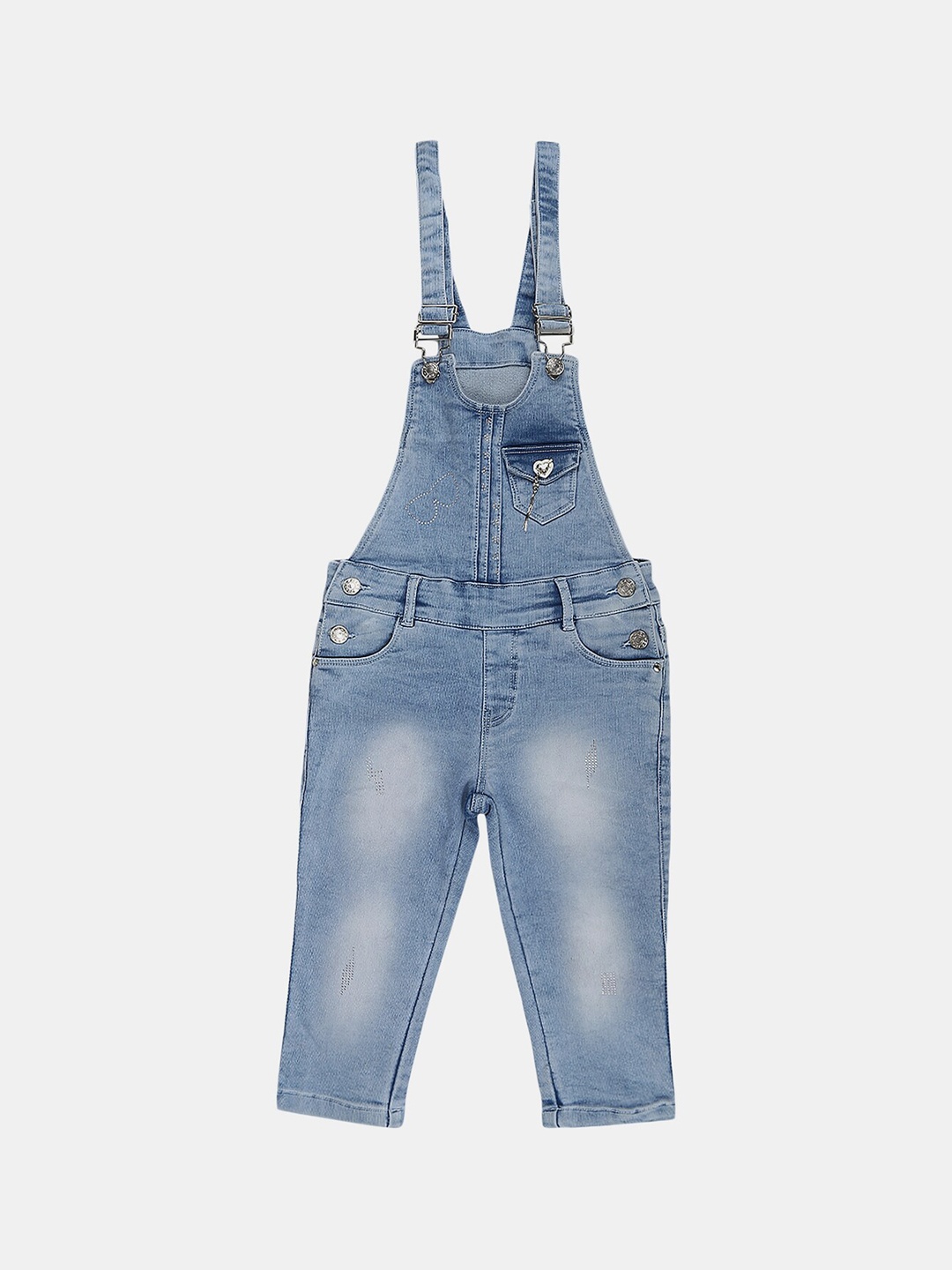 

V-Mart Girls Cotton Classic Heavy Fade Jeans, Blue