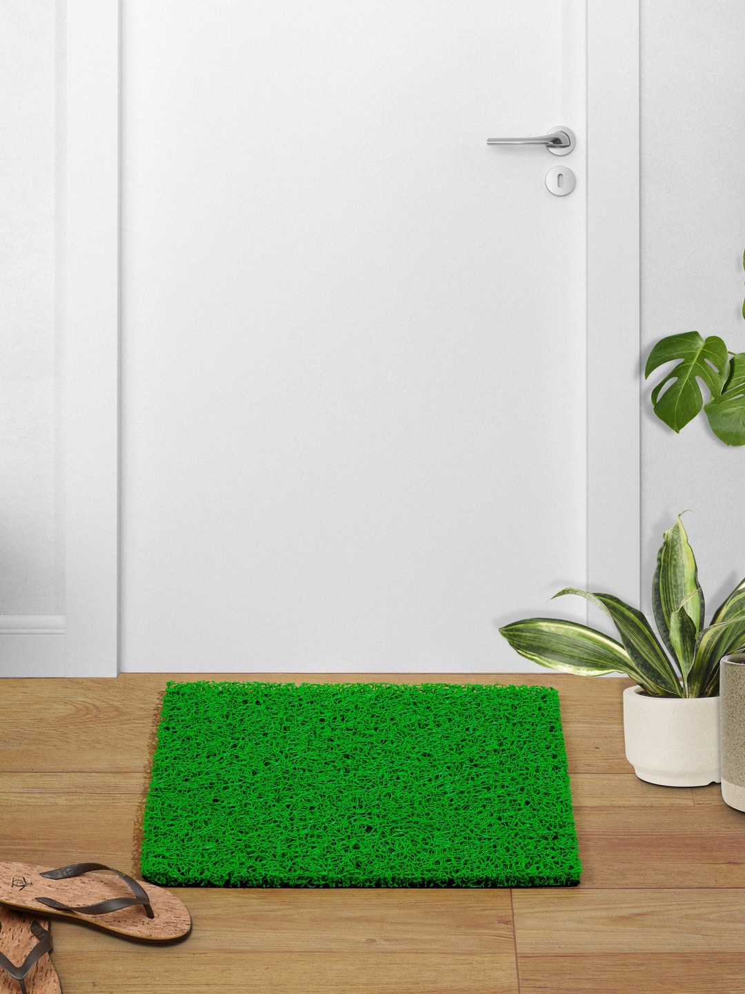 

DREAM WEAVERZ Green Anti-Skid Rubber Coir Medium Size Door Mat