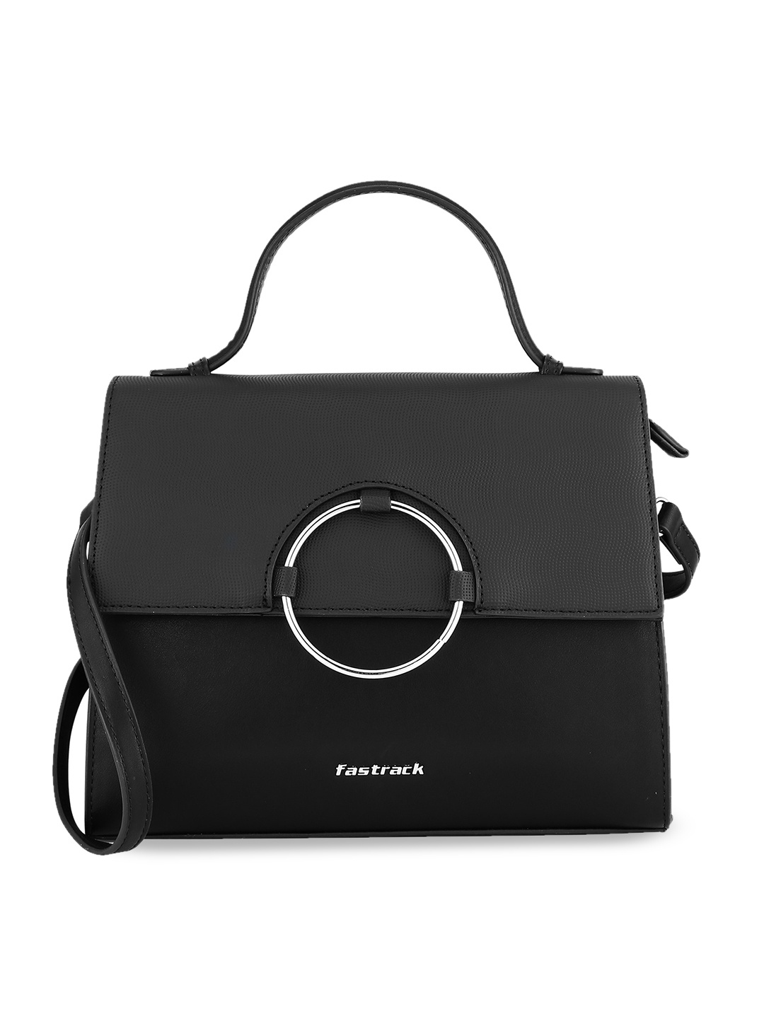 

Fastrack PU Structured Handheld Bag, Black