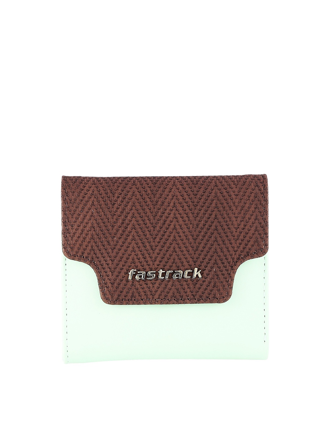 

Fastrack Women Colourblocked Two Fold Wallet, Green