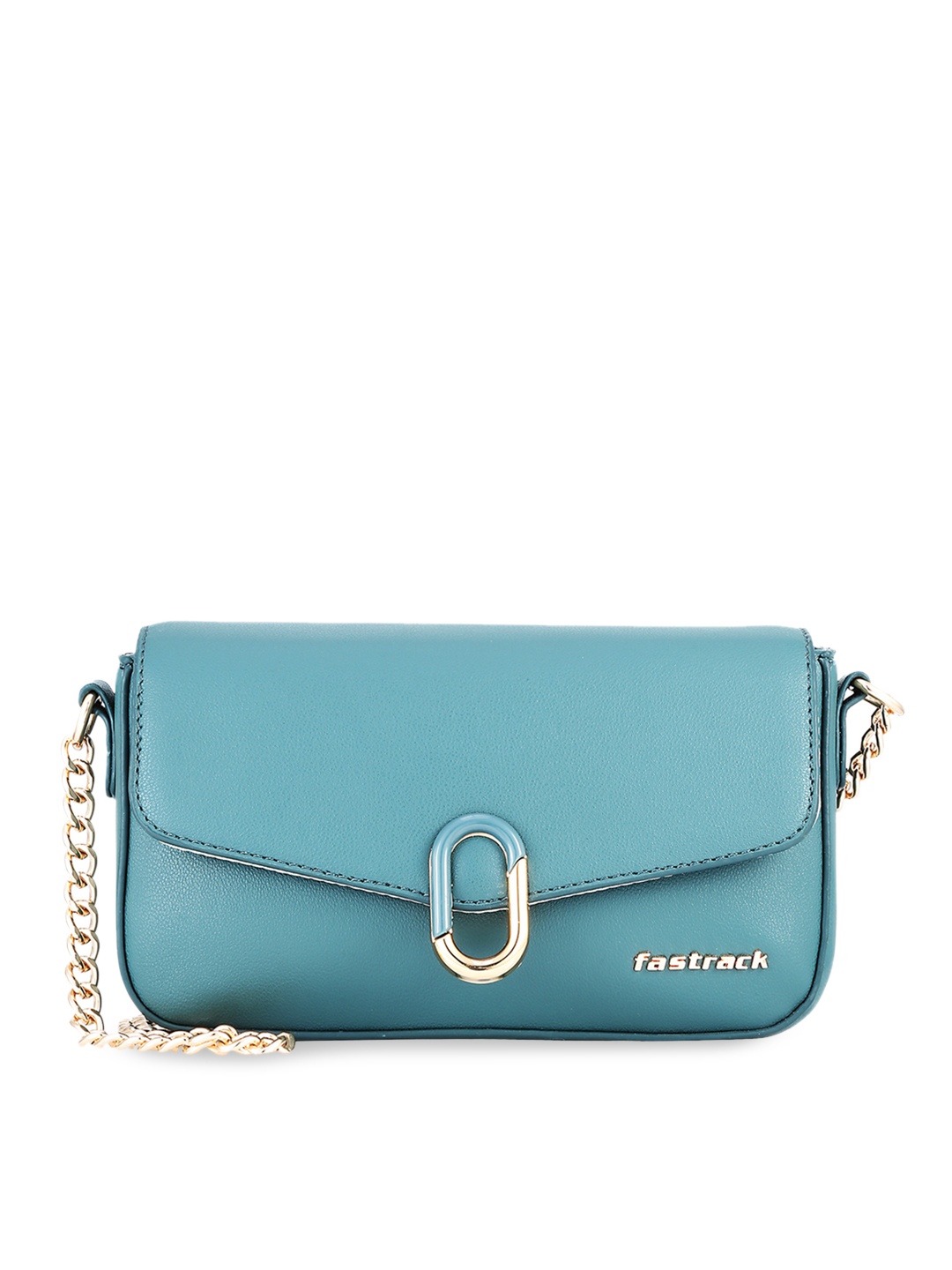 

Fastrack Teal PU Structured Sling Bag