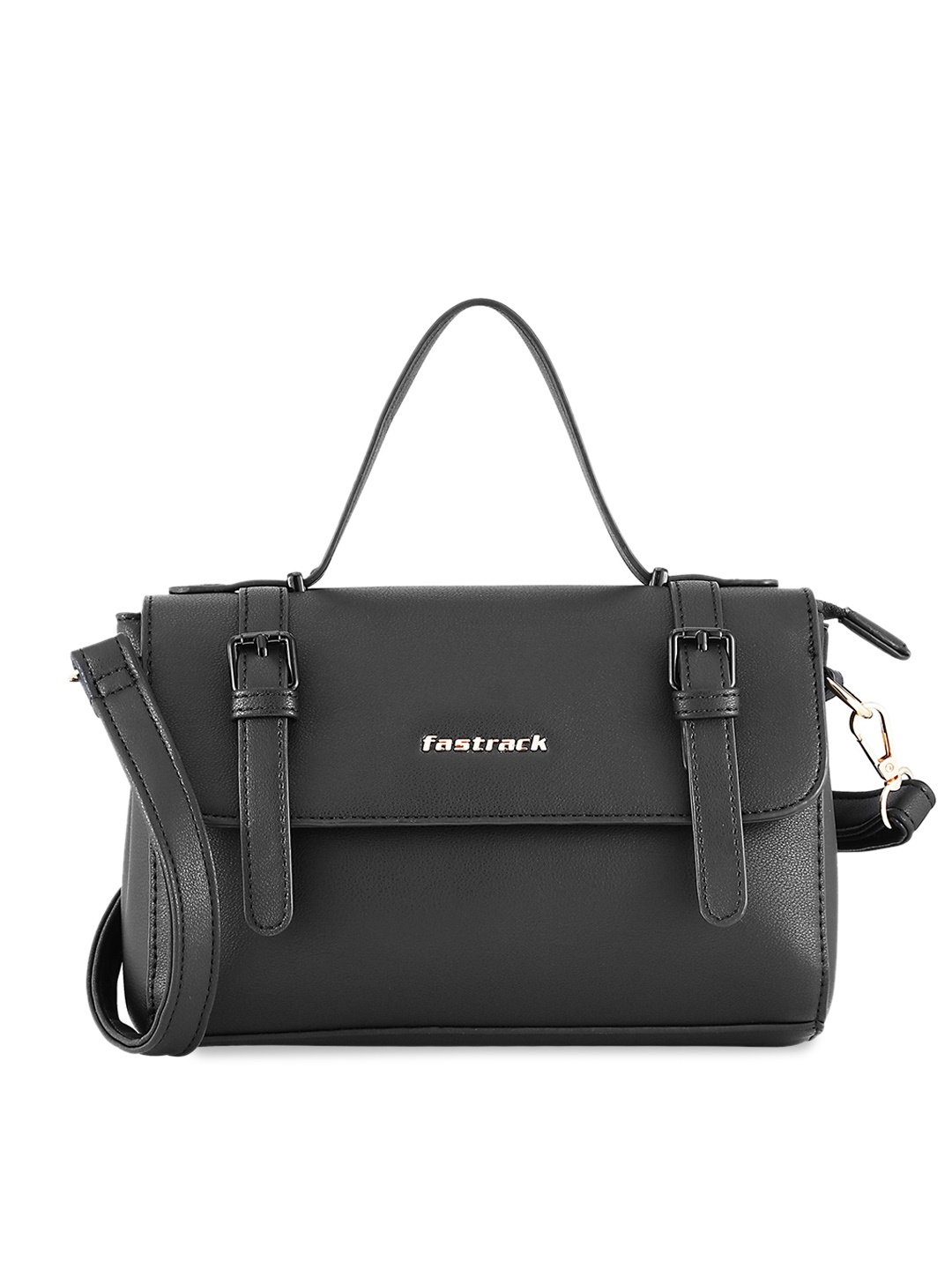

Fastrack PU Structured Handheld Bag, Black