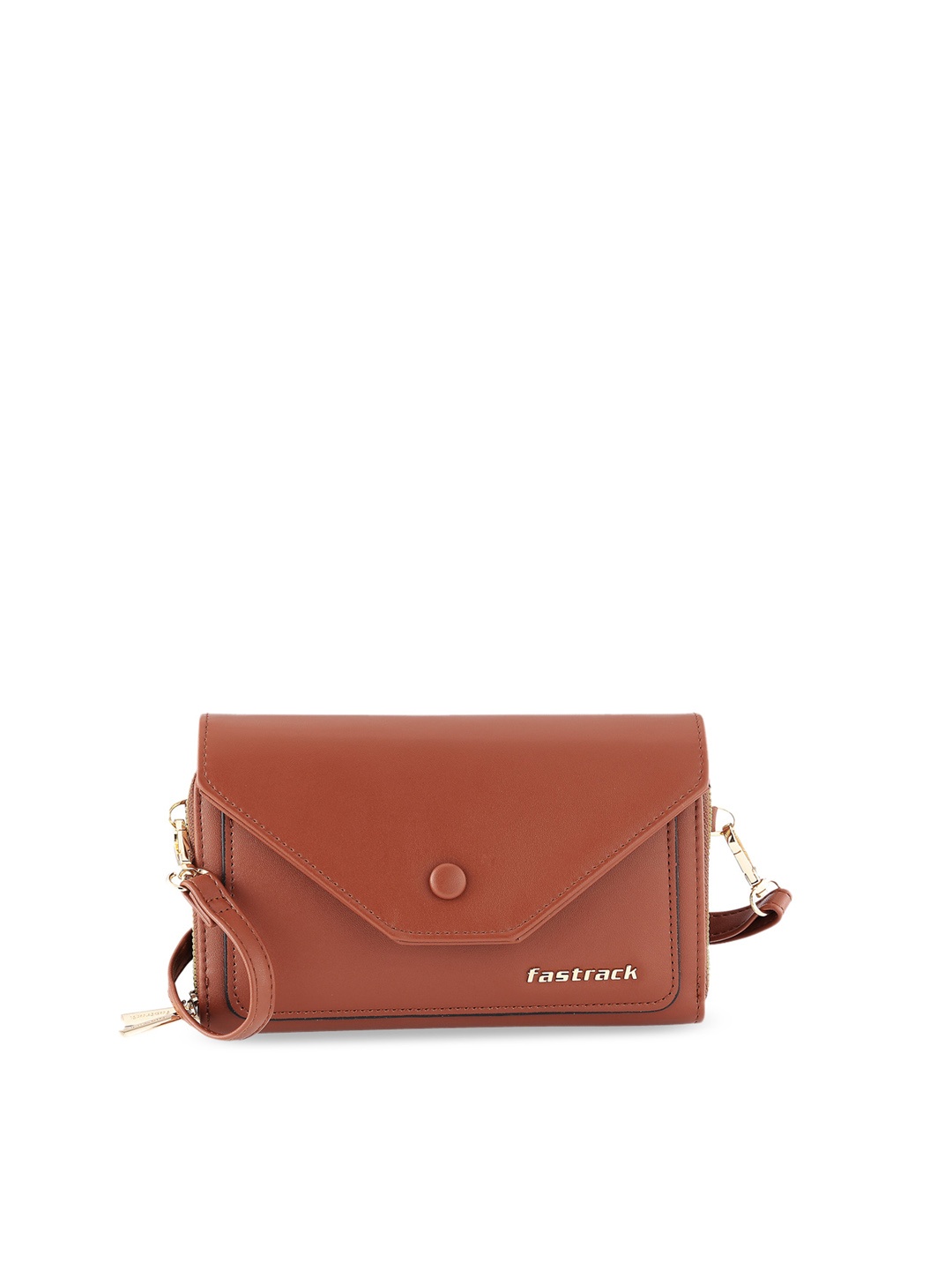 

Fastrack Tan PU Structured Sling Bag