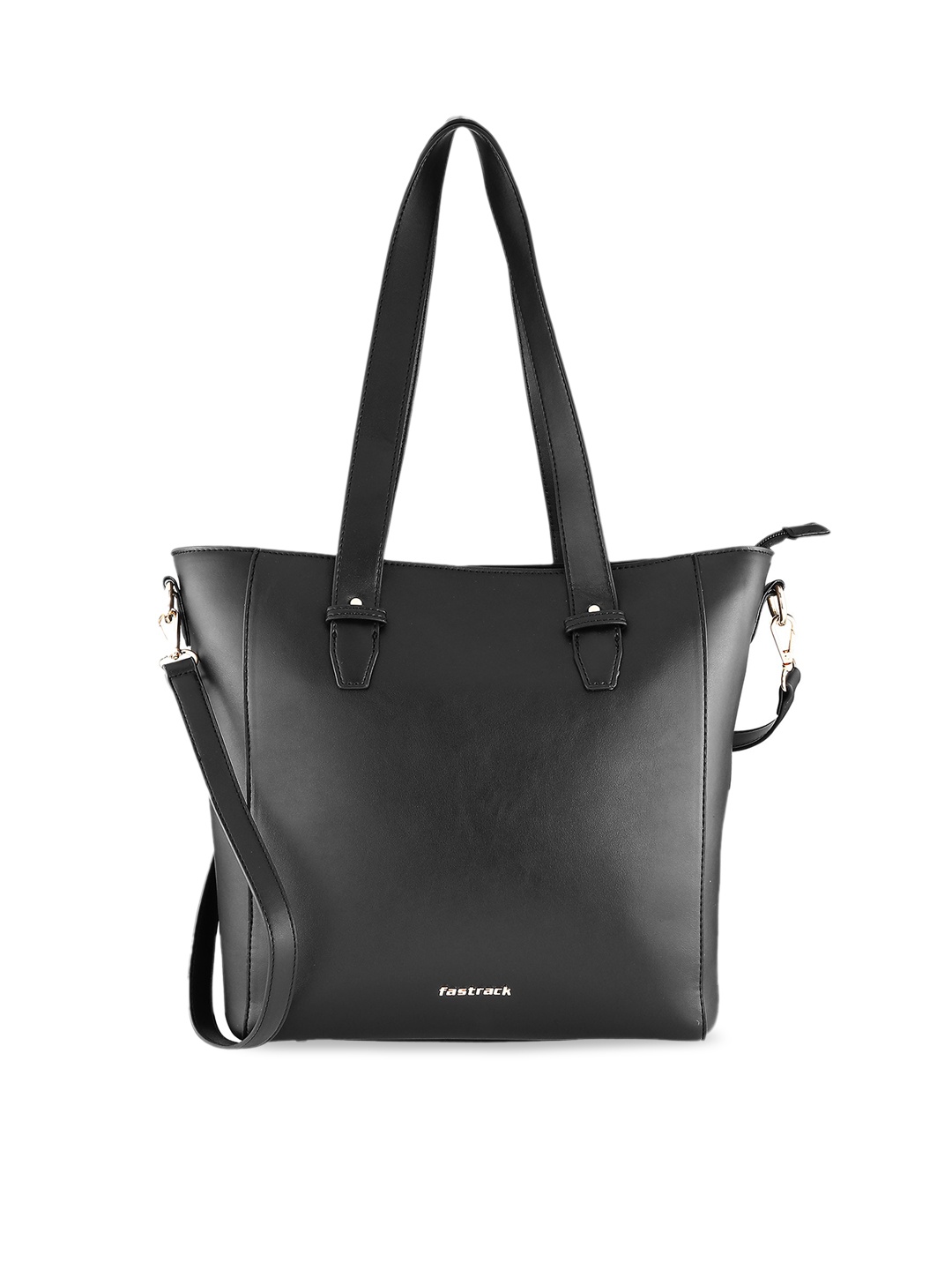 

Fastrack Solid Structured Handheld Bag, Black