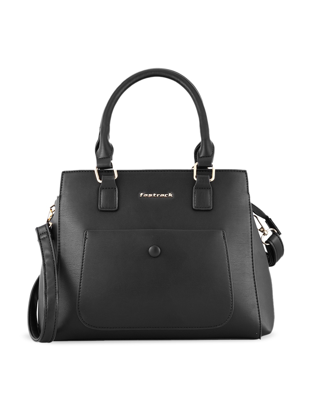

Fastrack Solid Structured Handheld Bag, Black