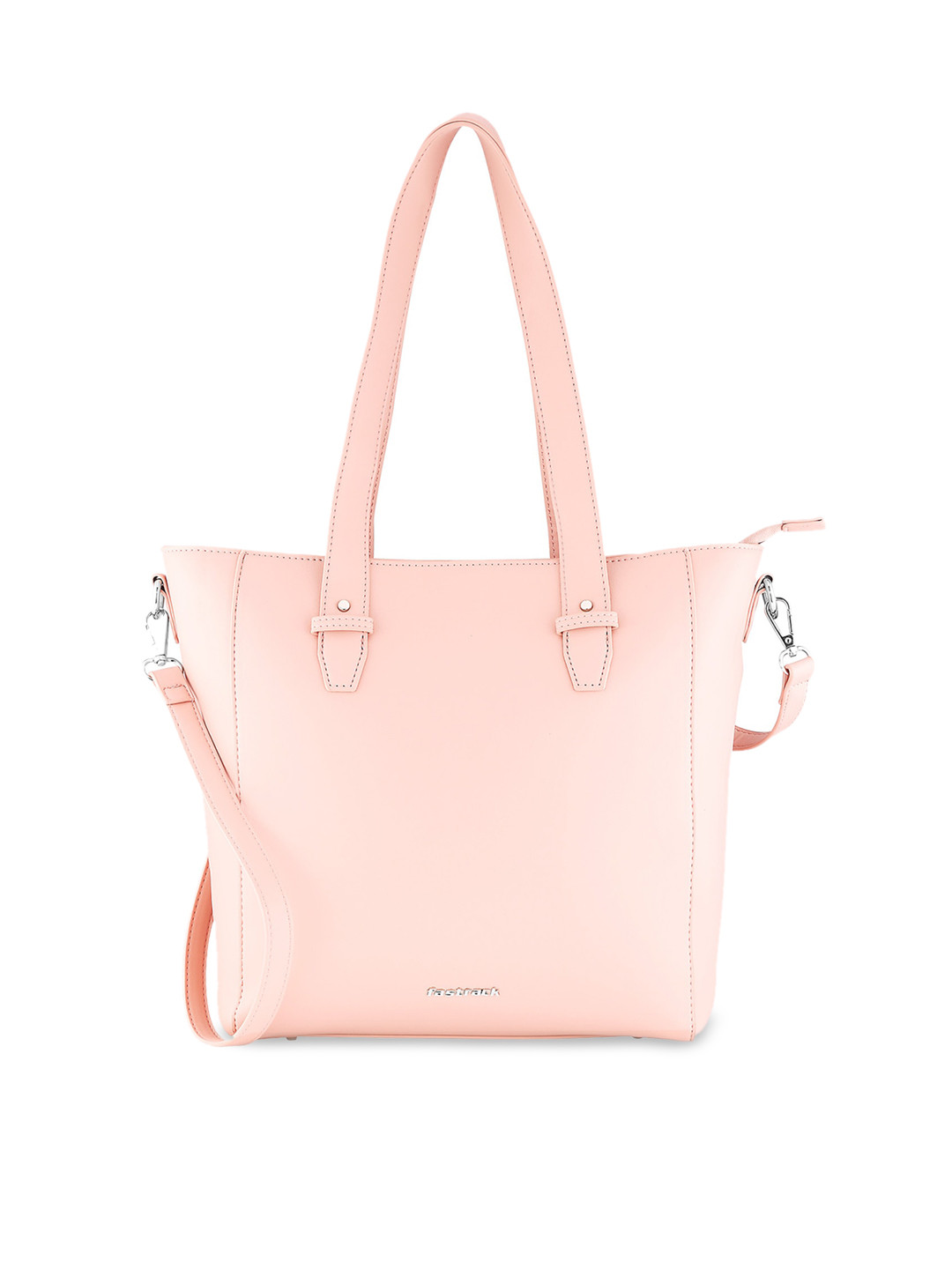 

Fastrack Solid Oversized Structured Tote Bag, Pink
