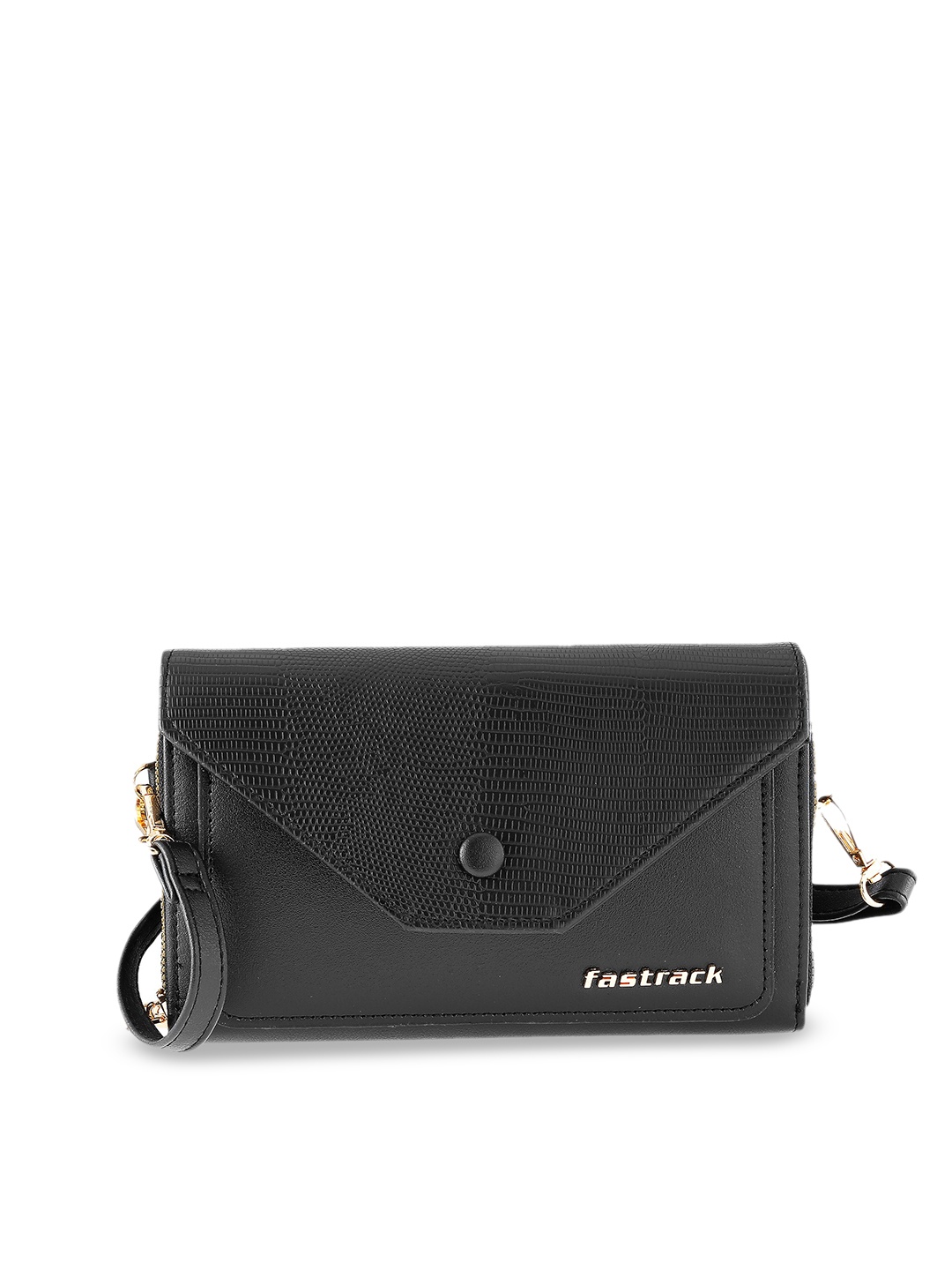 

Fastrack Structured Sling Bag, Black