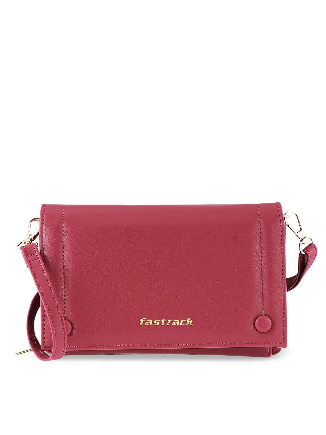 

Fastrack Solid Structured Sling Bag, Mauve
