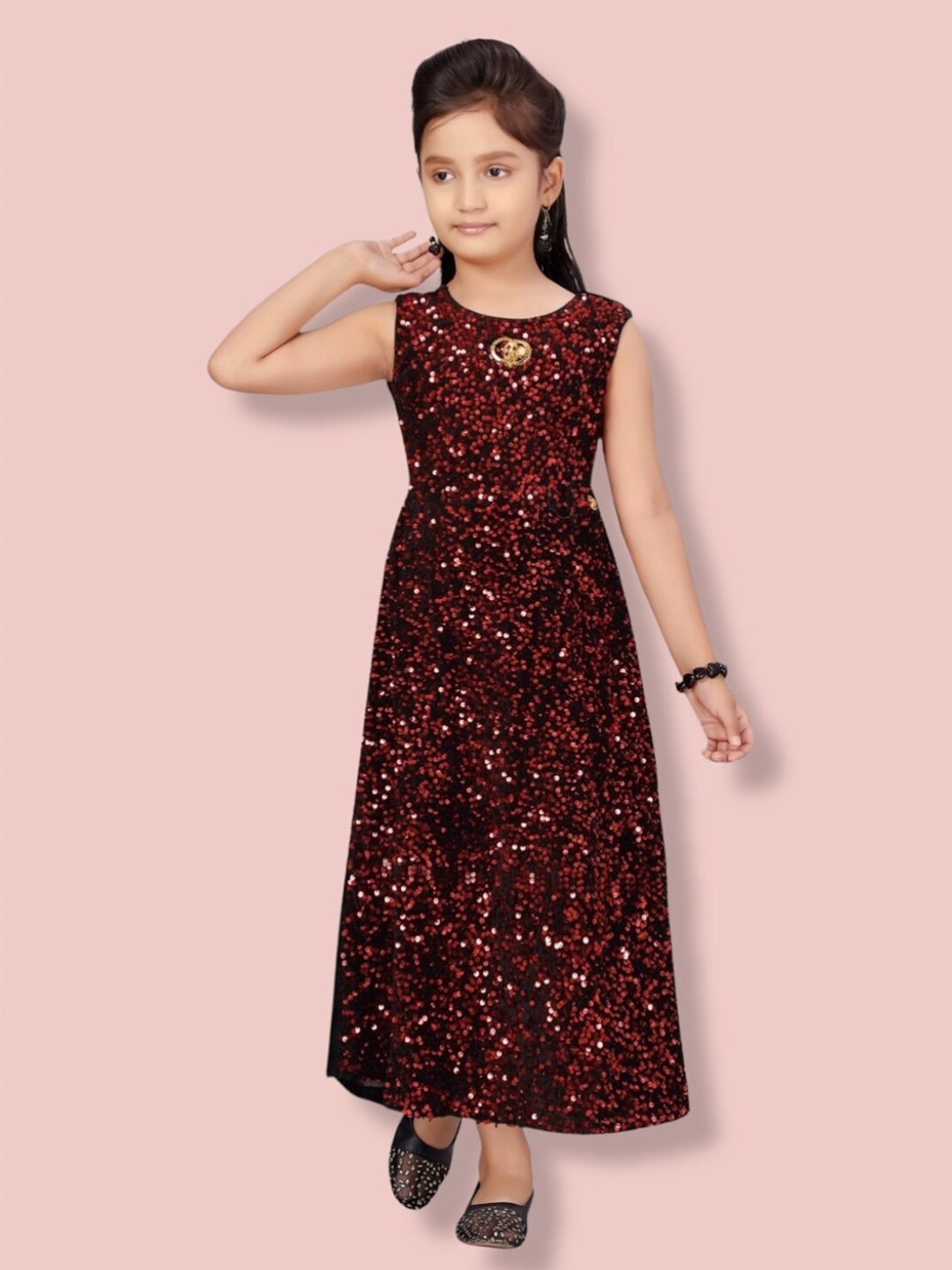 

Aarika Embellished Maxi Dress, Red