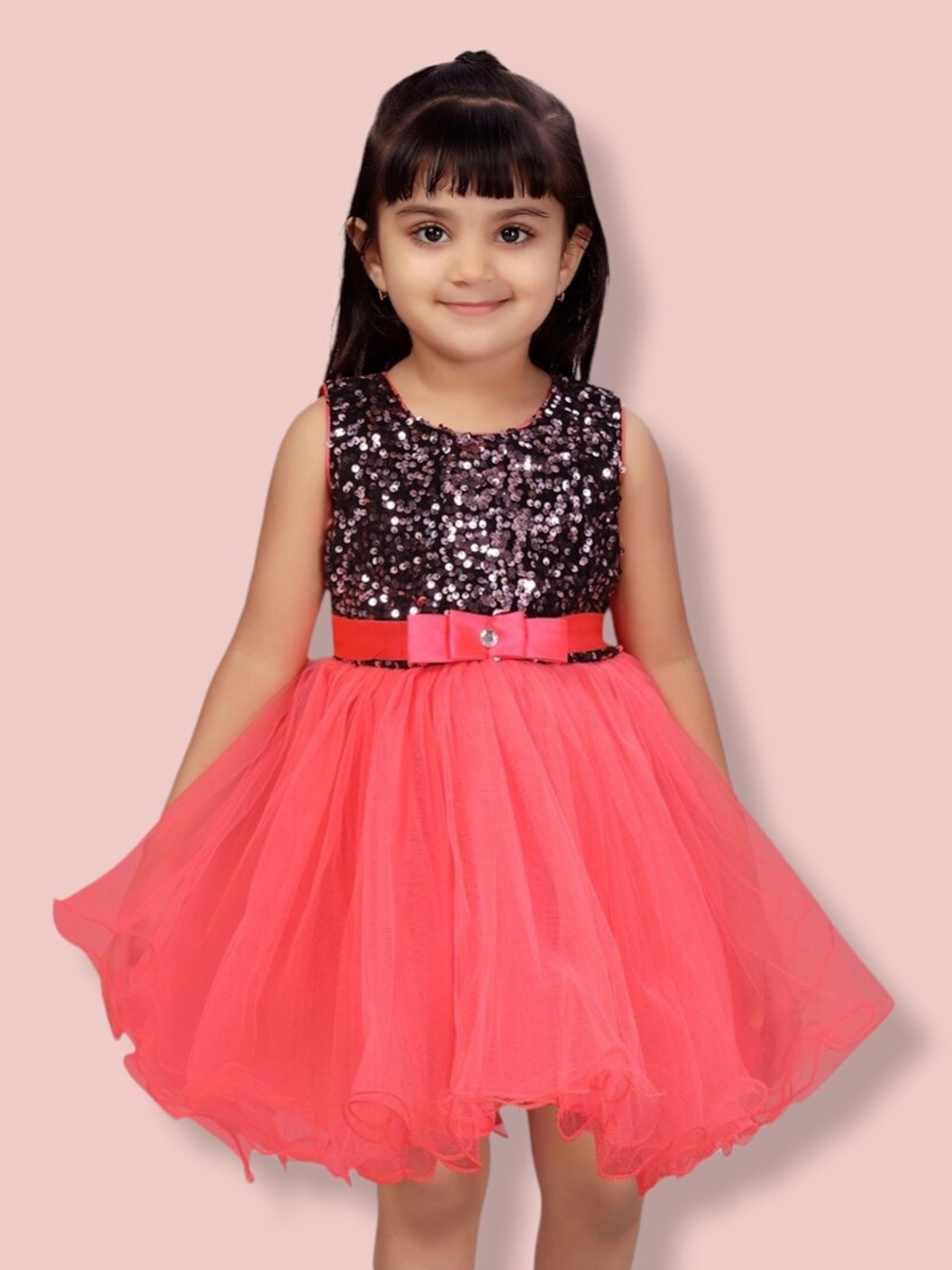 

Aarika Embellished Fit & flare Dress, Pink