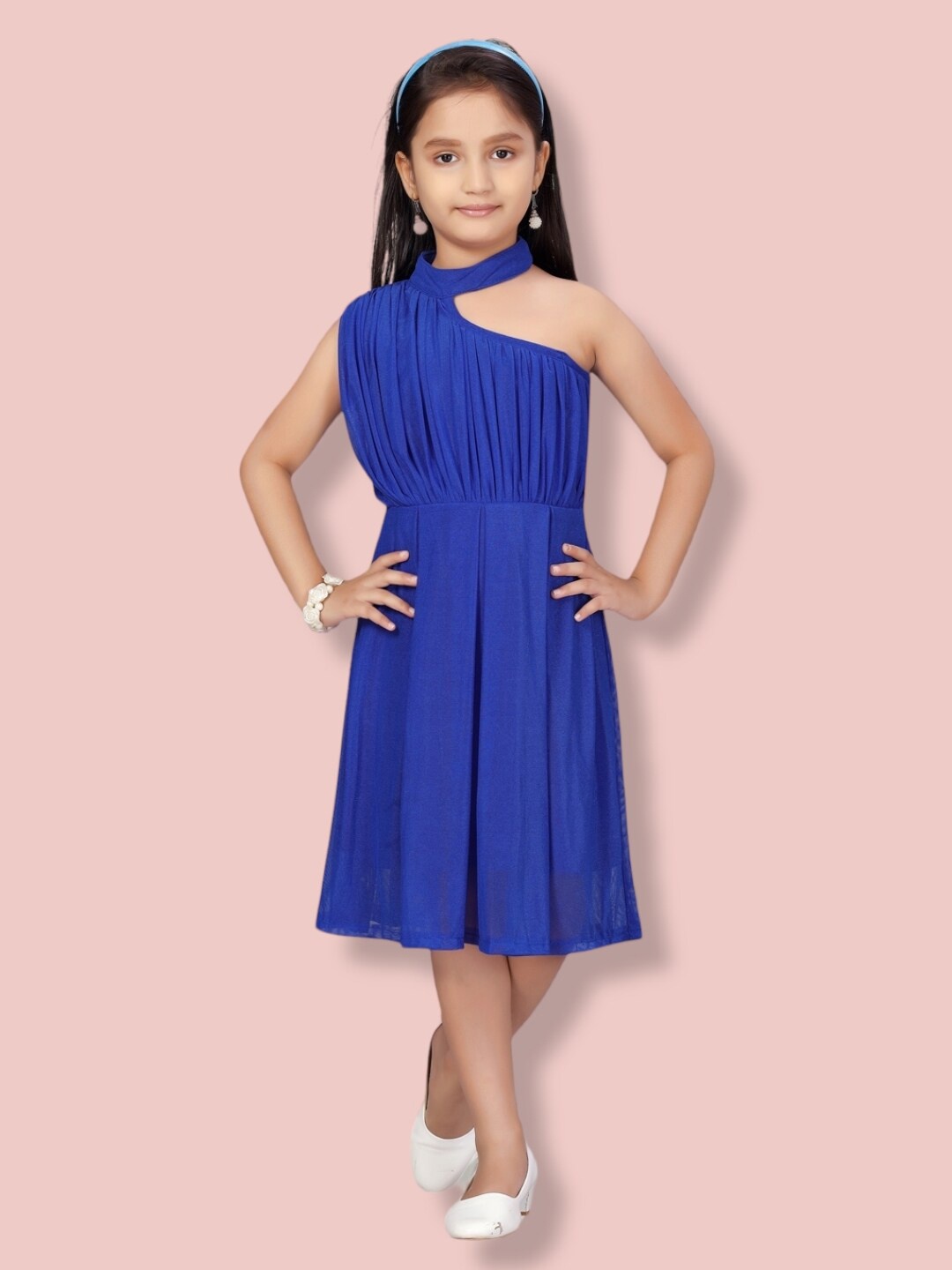 

Aarika One Shoulder Midi Dress, Blue