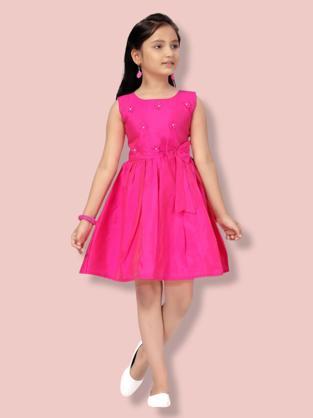 

Aarika Satin Dress, Pink