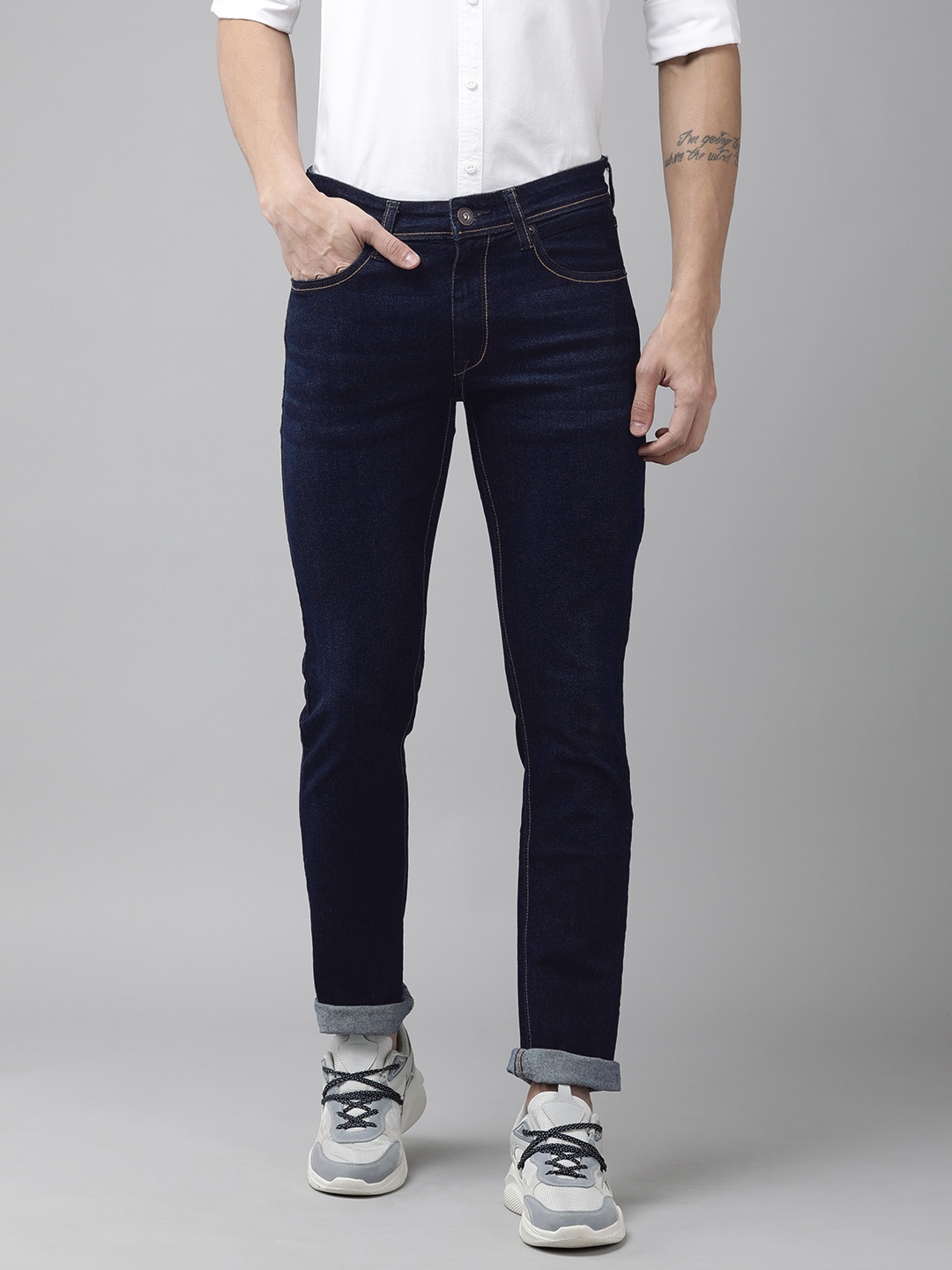 

BEAT LONDON by PEPE JEANS Men Vapour Slim Fit Light Fade Mid-Rise Stretchable Jeans, Blue