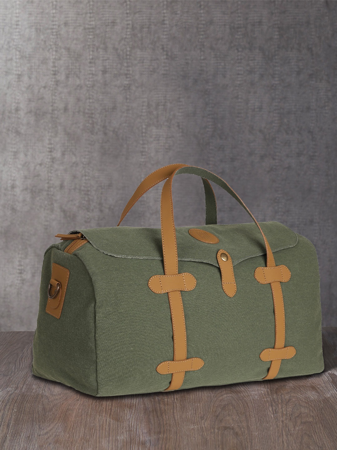 

Mona B Large Canvas Travel Duffel Bag, Green