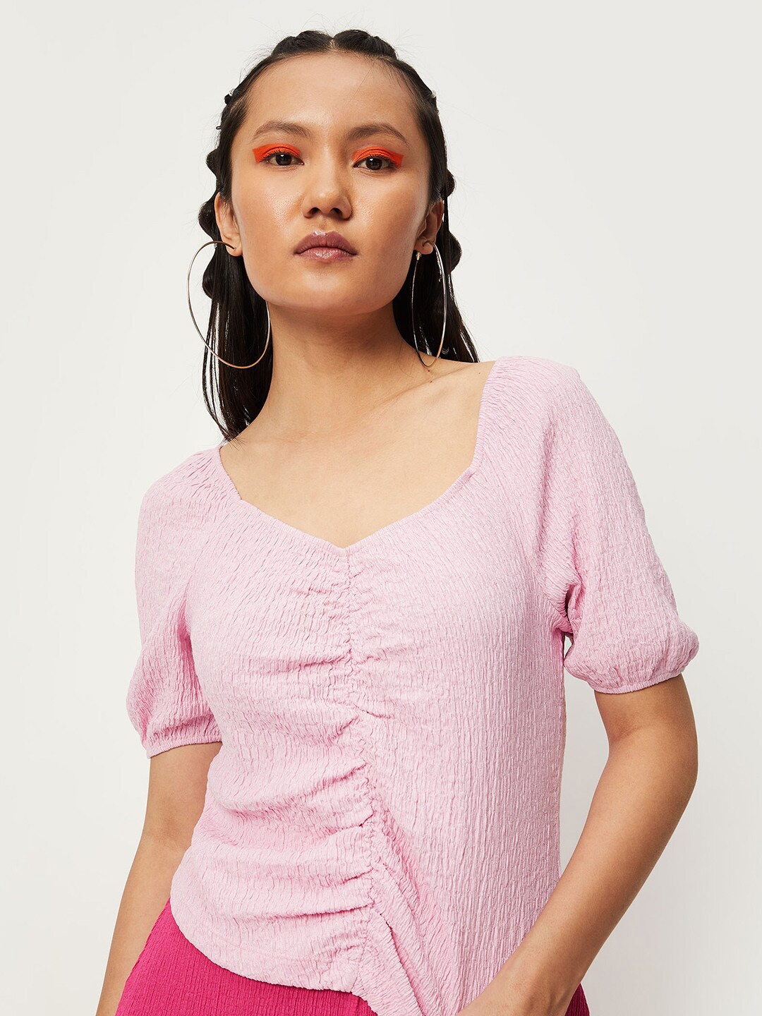 

max Sweetheart Neck Top, Purple