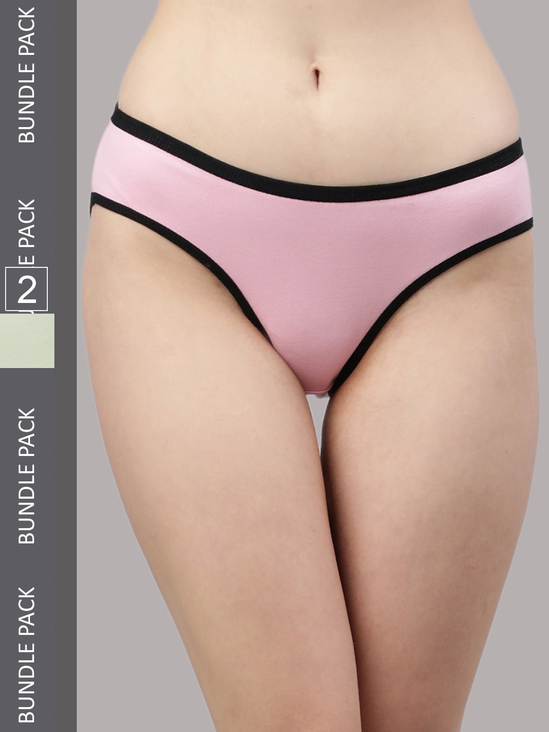 

PrettyCat Women Pack Of 2 Hipster Briefs, Pink