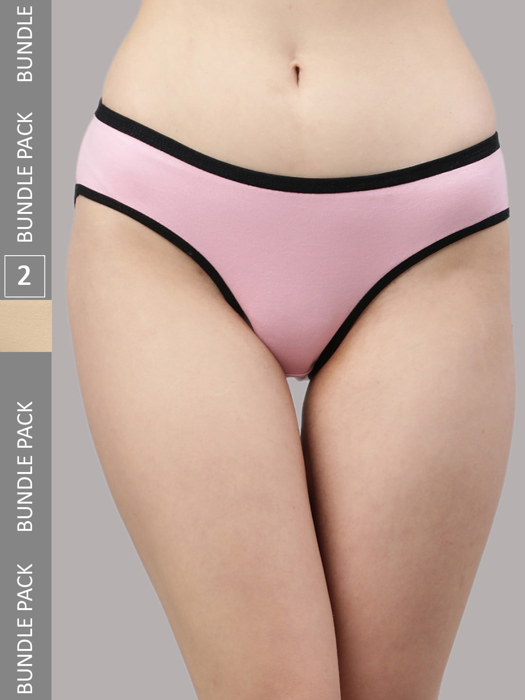 

PrettyCat Women Pack Of 2 Hipster Briefs PC-PA-1009, Pink