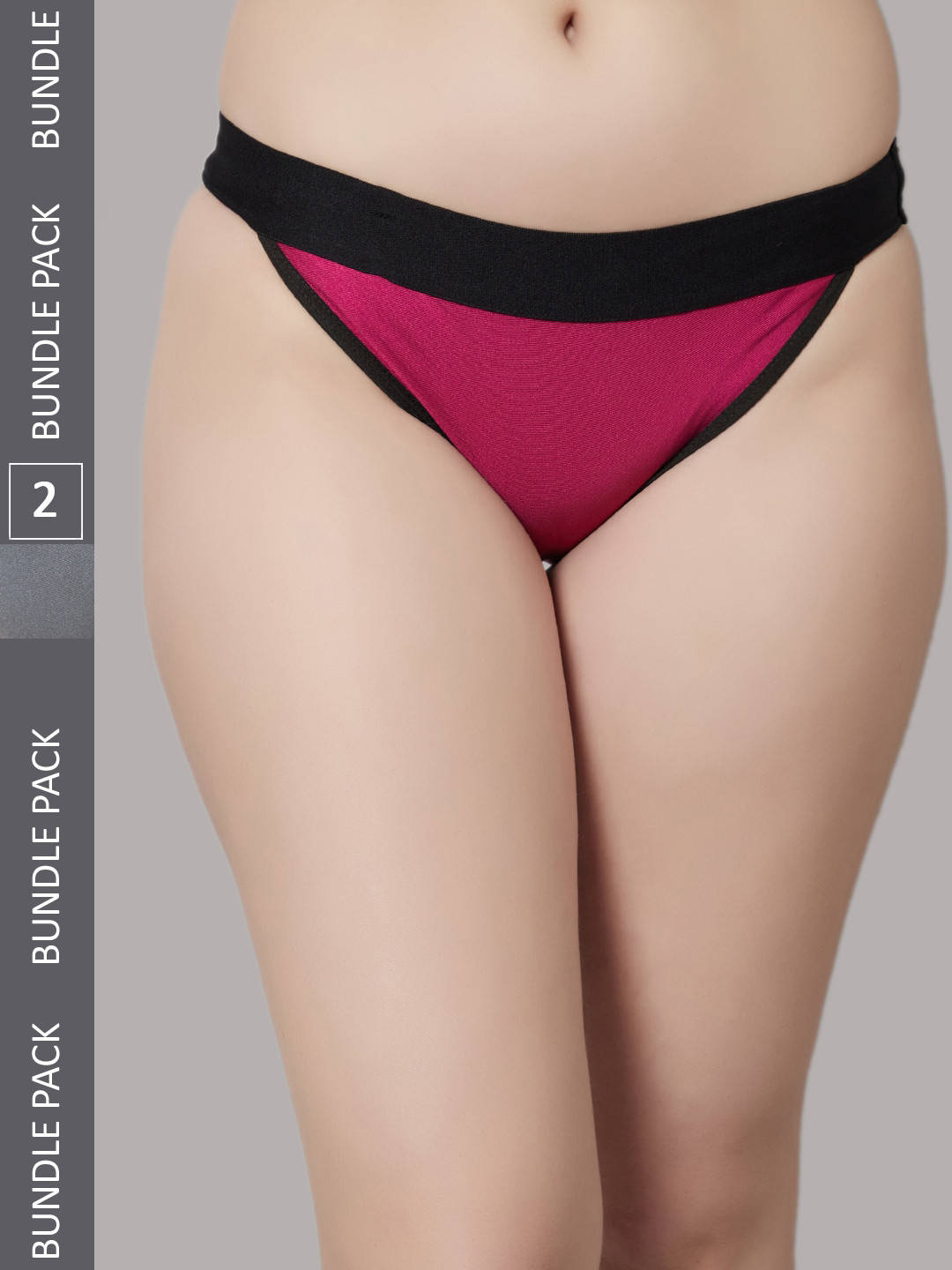 

PrettyCat Women Pack of 2 Thongs Briefs, Pink