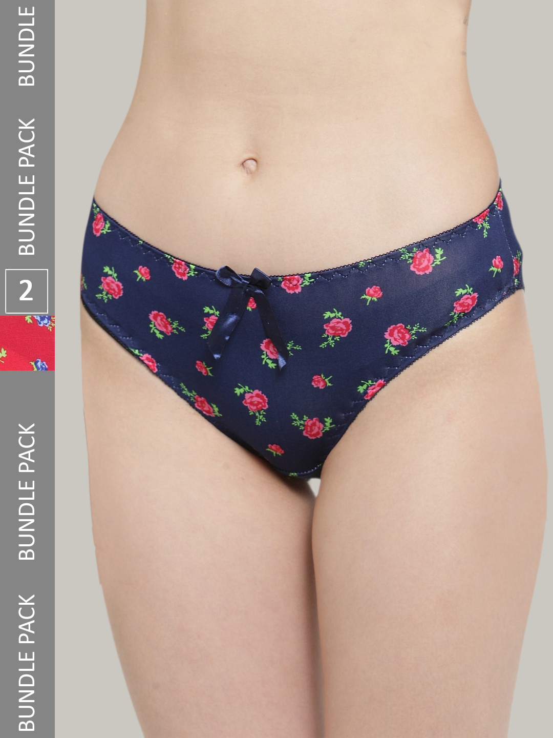 

PrettyCat Women Pack Of 2 Printed Bikini Briefs PC-PA-5170, Blue