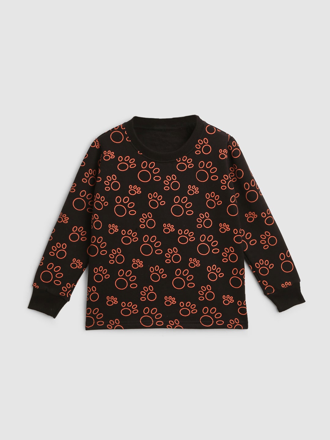 

HERE&NOW Boys Printed Cotton Sweatshirt, Black