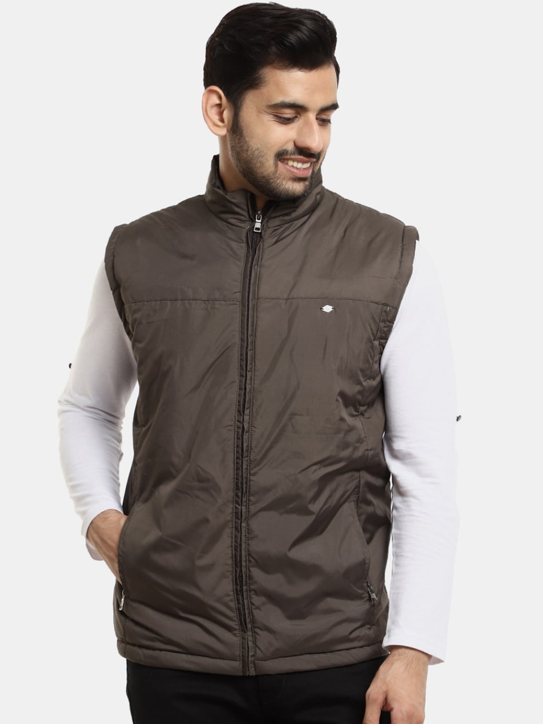 

V-Mart Men Lightweight Puffer Jacket, Olive