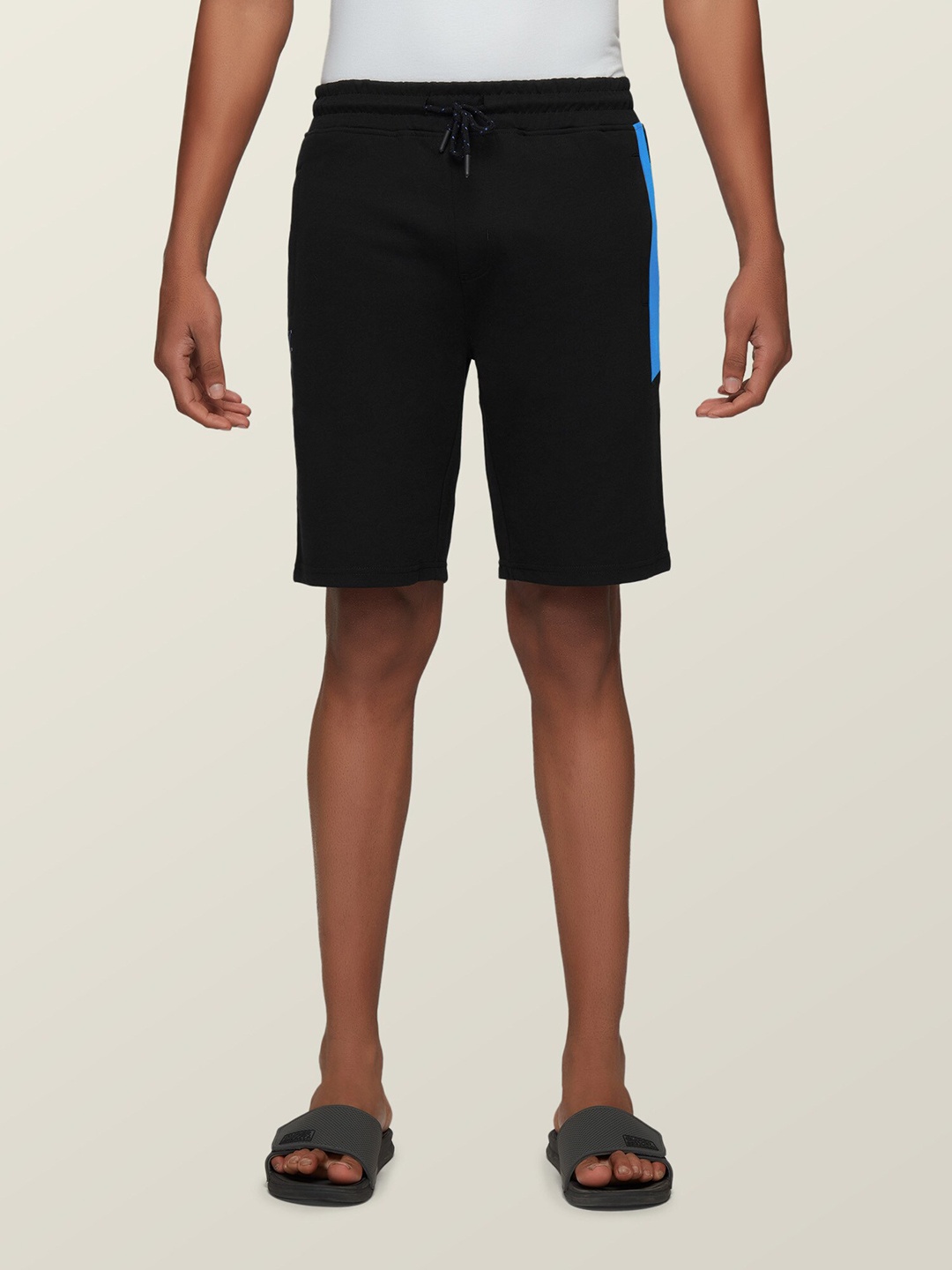 

XYXX Men Athleisure Code Cotton Lounge Shorts, Black