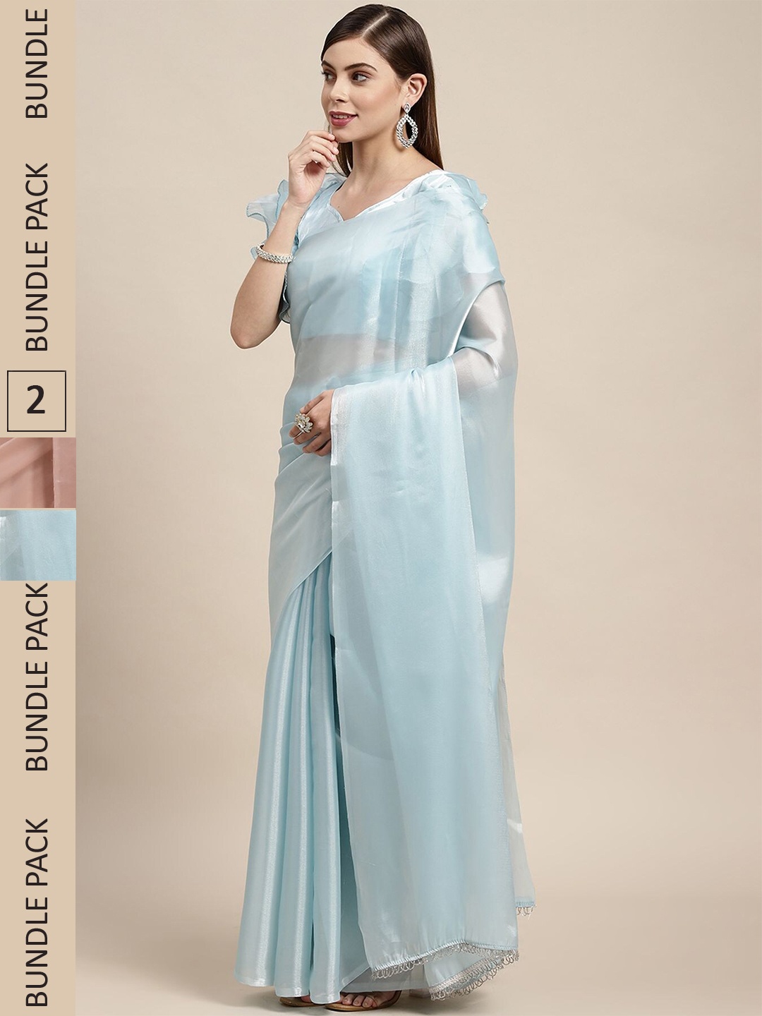 

AVANSHEE Pack of 2 Silk Blend Saree, Blue