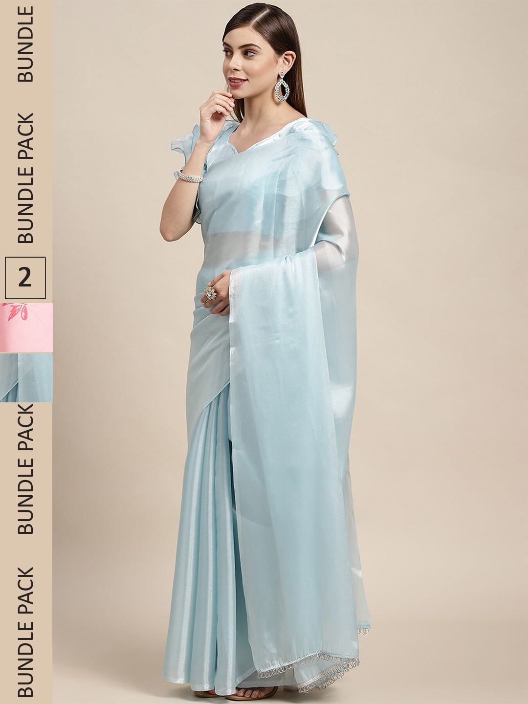 

AVANSHEE Pack of 2 Silk Blend Saree, Blue