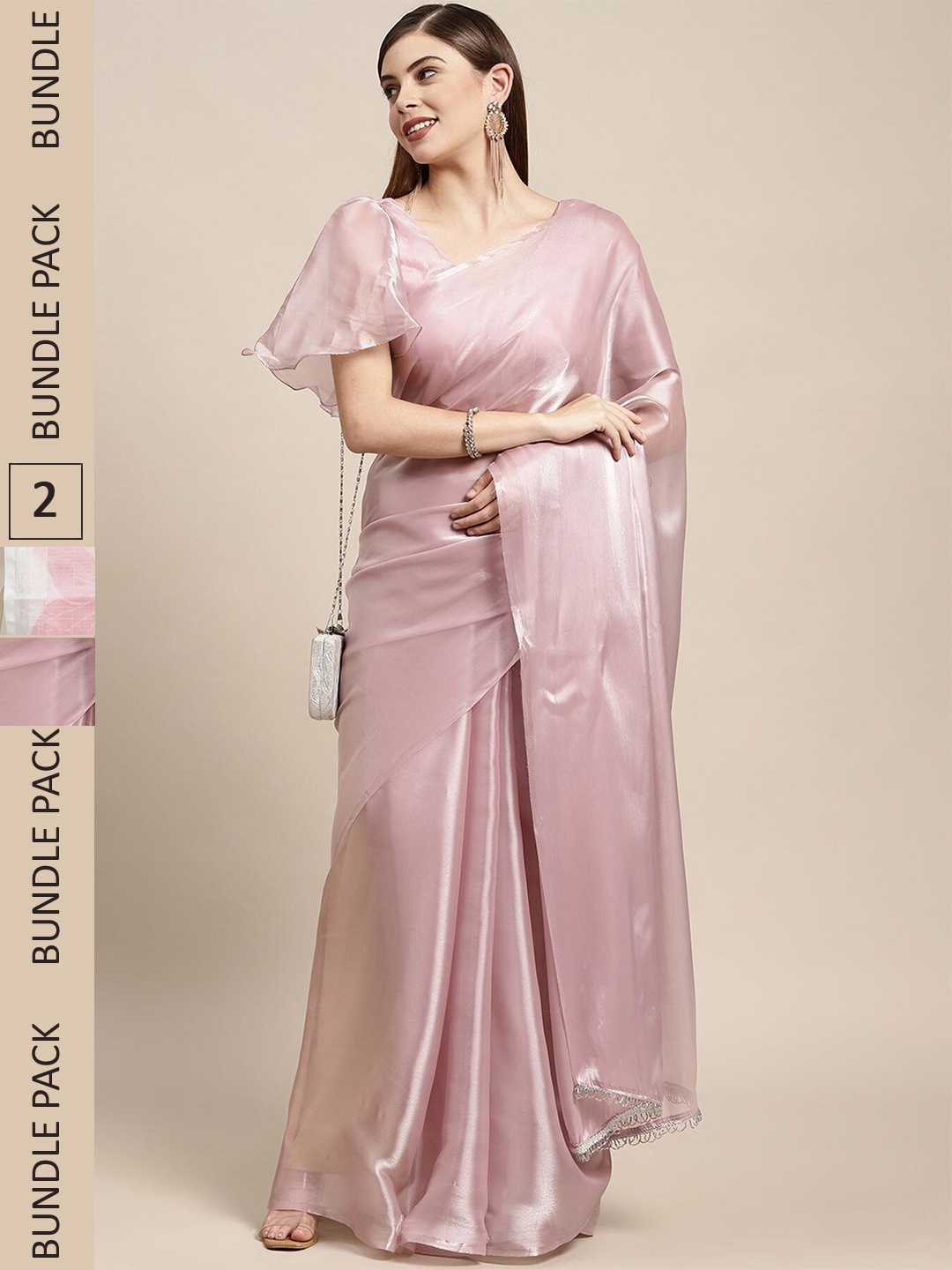 

AVANSHEE Pack Of 2 Silk Blend Saree, Purple