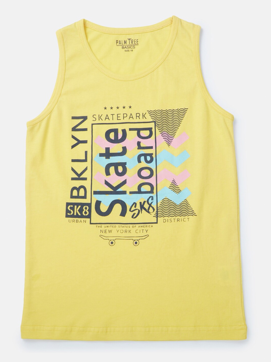 

Palm Tree Boys Printed T-shirt, Yellow
