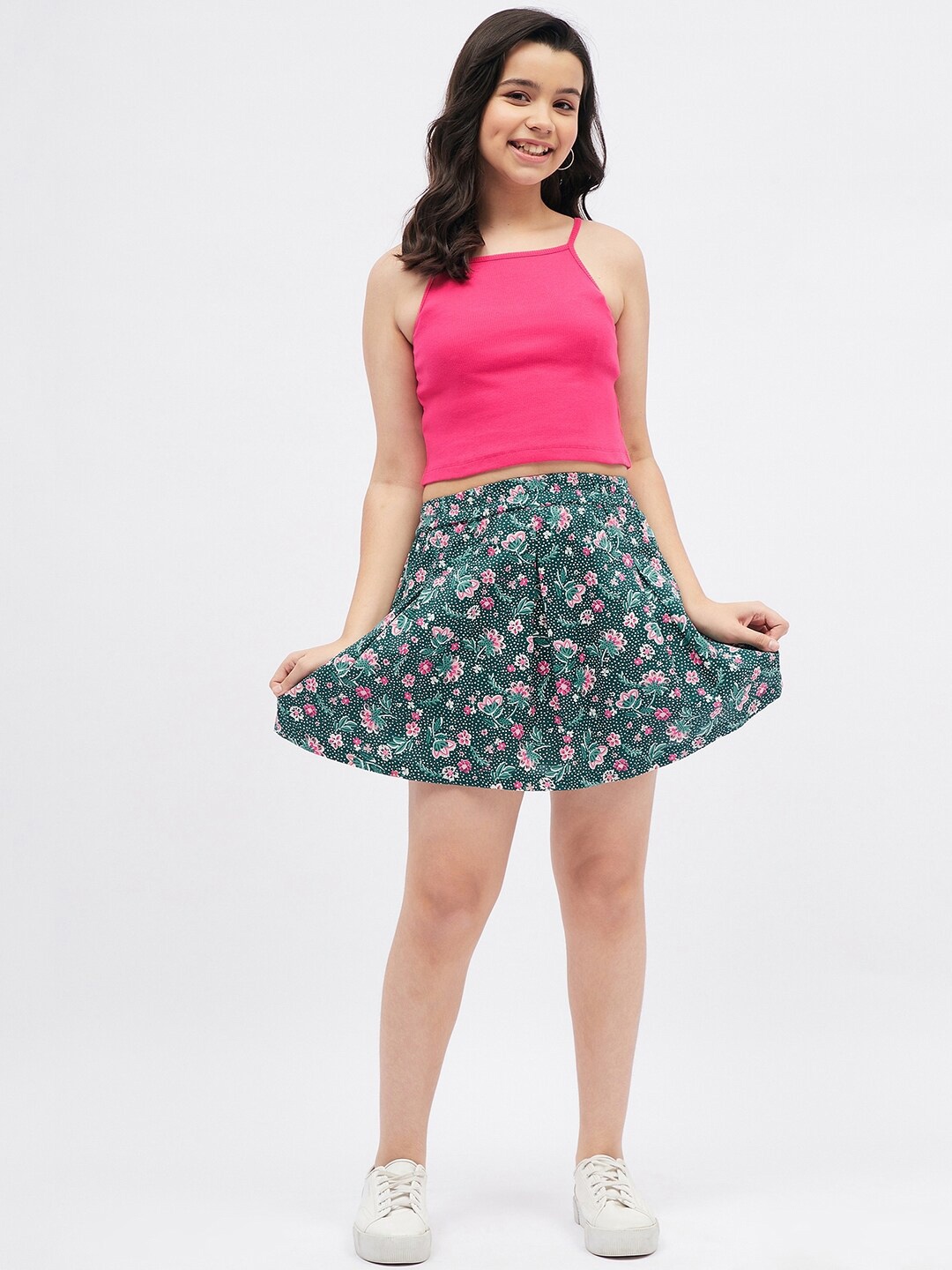 

luyk Girls Top with Skirt, Pink