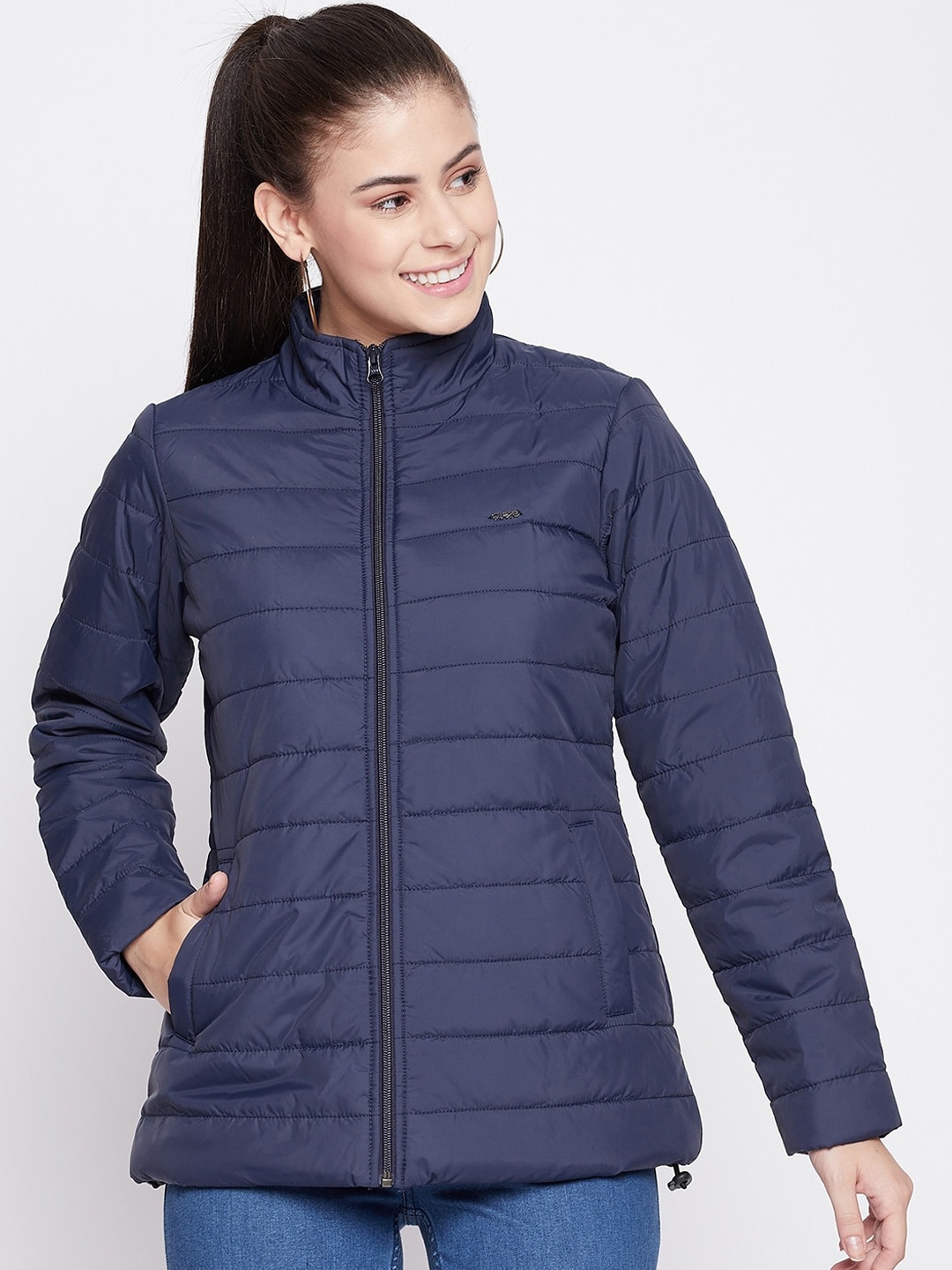 

Duke Women Longline Puffer Jacket, Navy blue