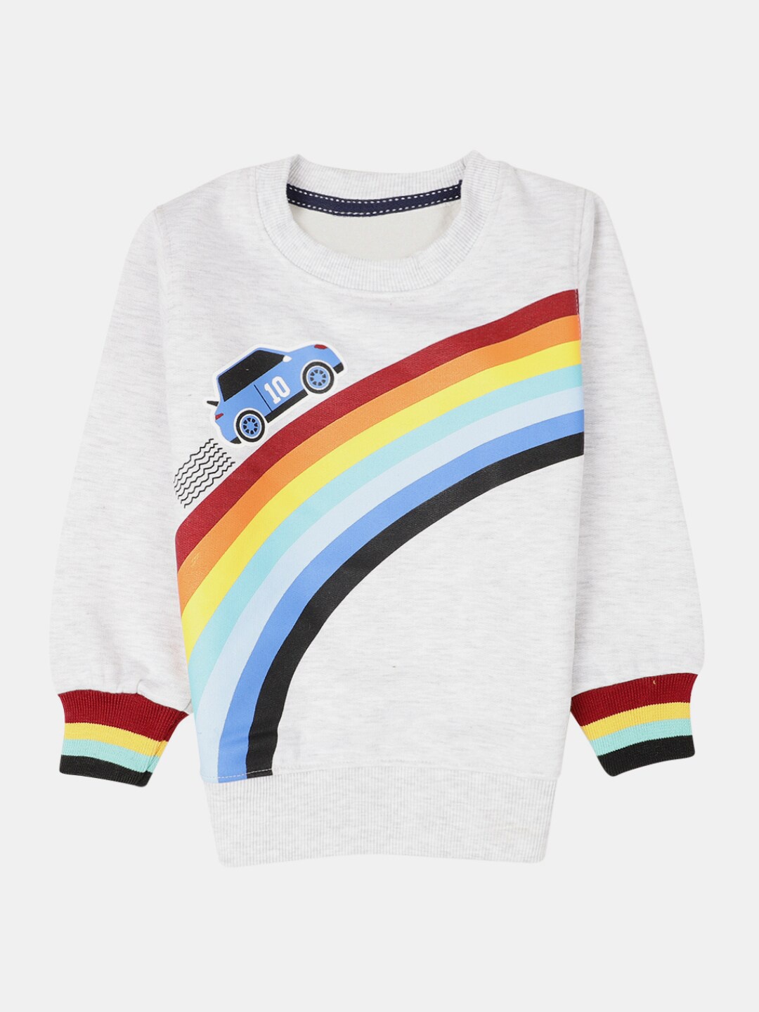 

V-Mart Boys Striped Hooded Sweatshirt, Yellow