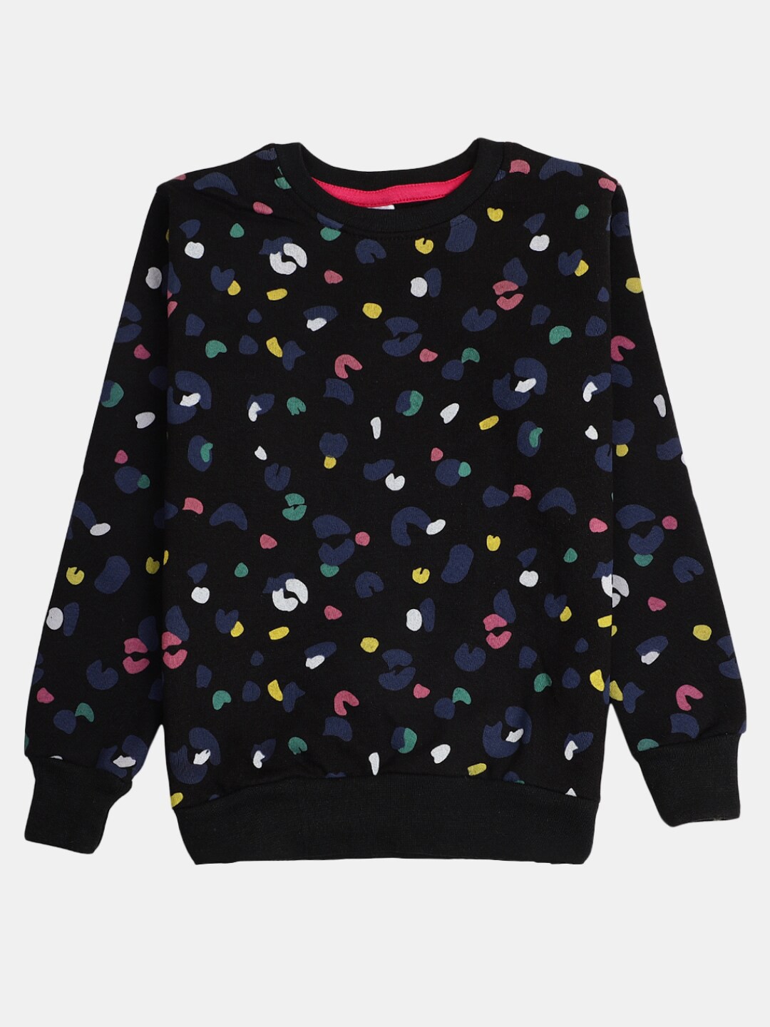 

V-Mart Boys Printed Fleece Sweatshirt, Black