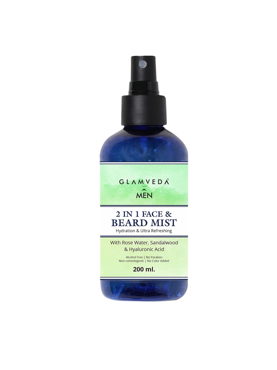 

GLAMVEDA Men 2-in-1 Face & Beard Mist with Rose Water, Sandalwood & HA - 200 ml, Purple