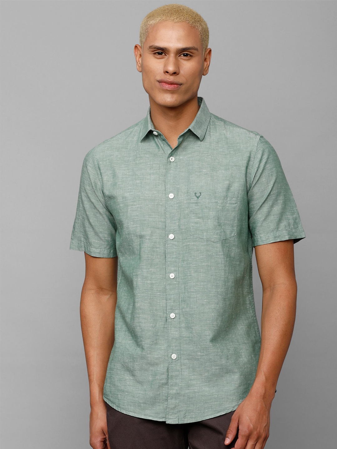

Allen Solly Men Slim Fit Casual Shirt, Green