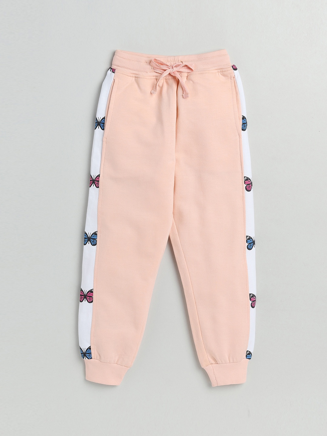 

Dear to Dad Girls Cotton Joggers, Peach