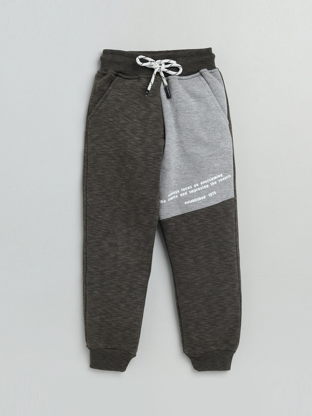 

Dear to Dad Boys Cotton Mid Waist Joggers, Brown